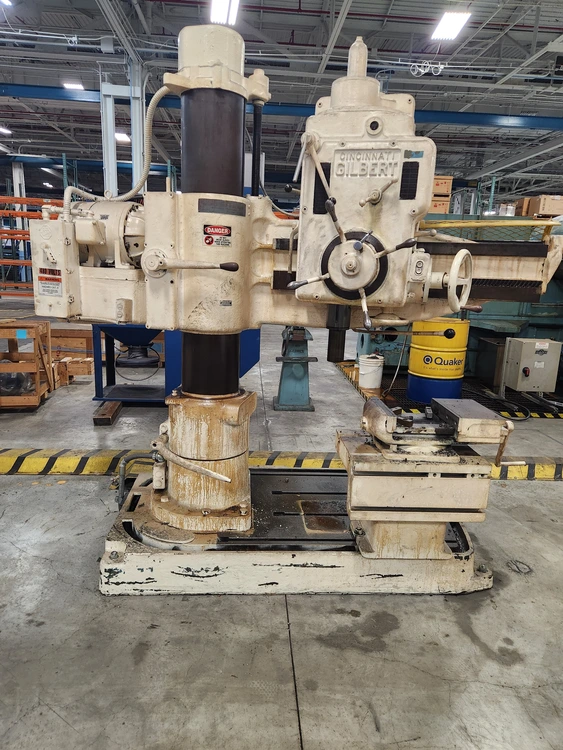 CINNCINNATI GILBERT L BASED RADIAL ARM DRILL 7" COLLUMN 4" ARM W/BLOCK - Image 2