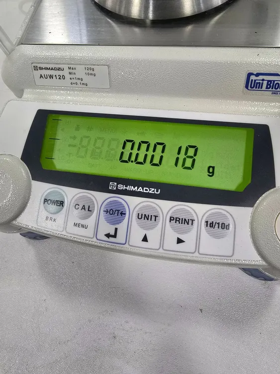 SHIMADZU AUW120 ANALYTICAL BALANCE SCALE 120G CAPACITY USED - Image 2