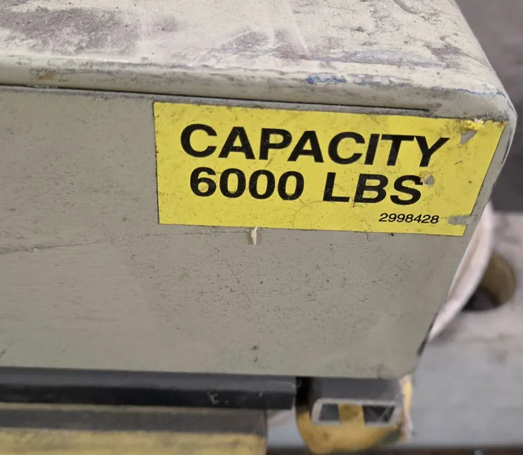 SOUTHWORTH LIFT TABLE 6000LB LIFT TABLE 64" x 45" USED - Image 3