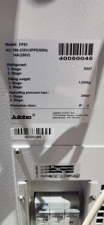 JULABO PN: FP51 REFRIGERATED HEATING/COOLING CIRCULATOR CHILLER NEW - Image 2