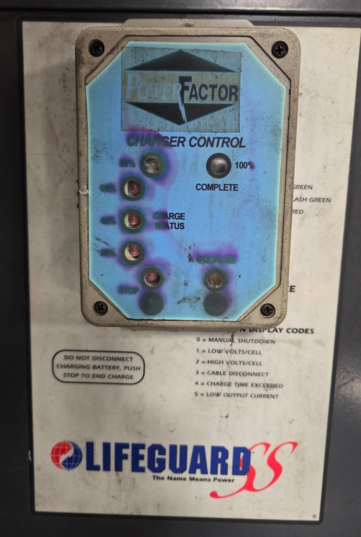LIFEGUARD LS12-30F1A FORKLIFT BATTERY CHARGER CONDITION UNKNOWN 2