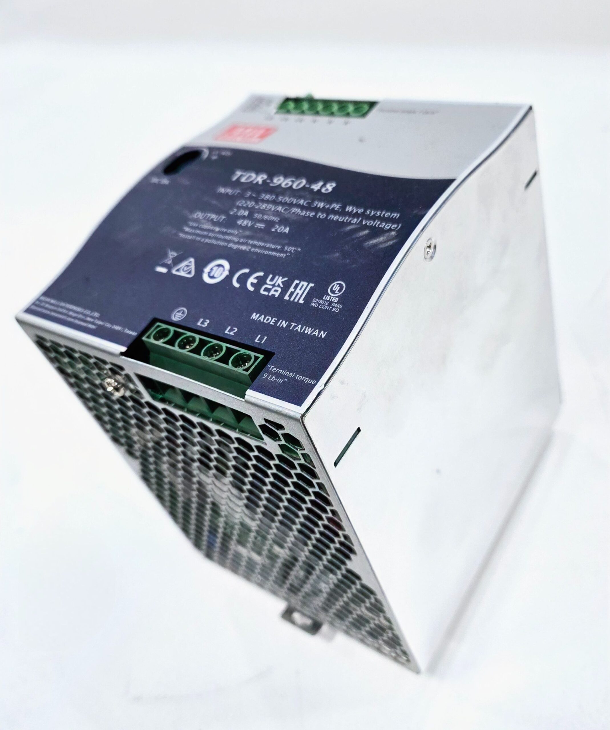 MEAN WELL TDR-960-48 3 PHASE POWER SUPPLY USED 1