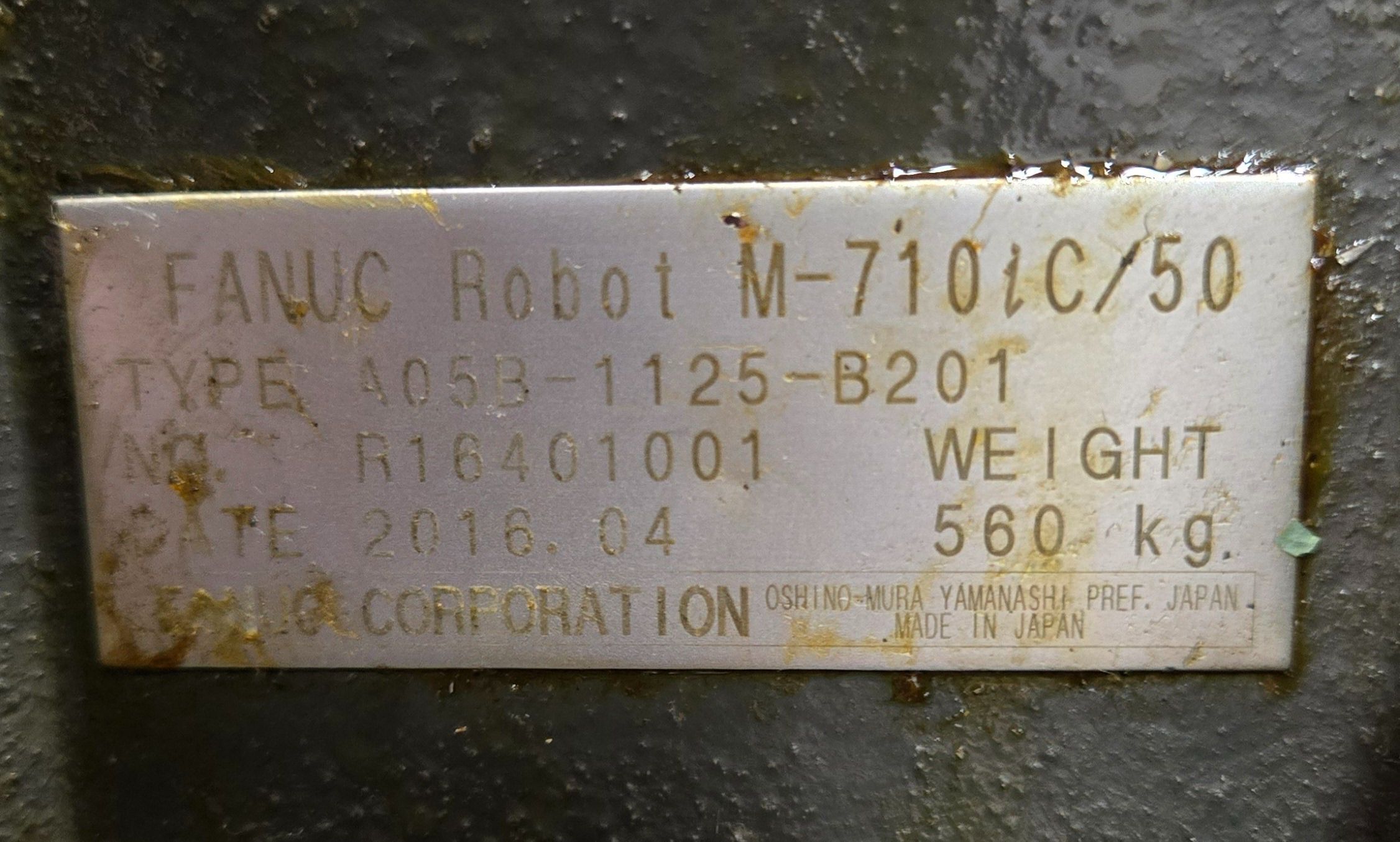 FANUC M-710IC-50 ROBOT / R-30IB CONTROLLER A05B-2255-C102 PENDANT 2016 USED 10
