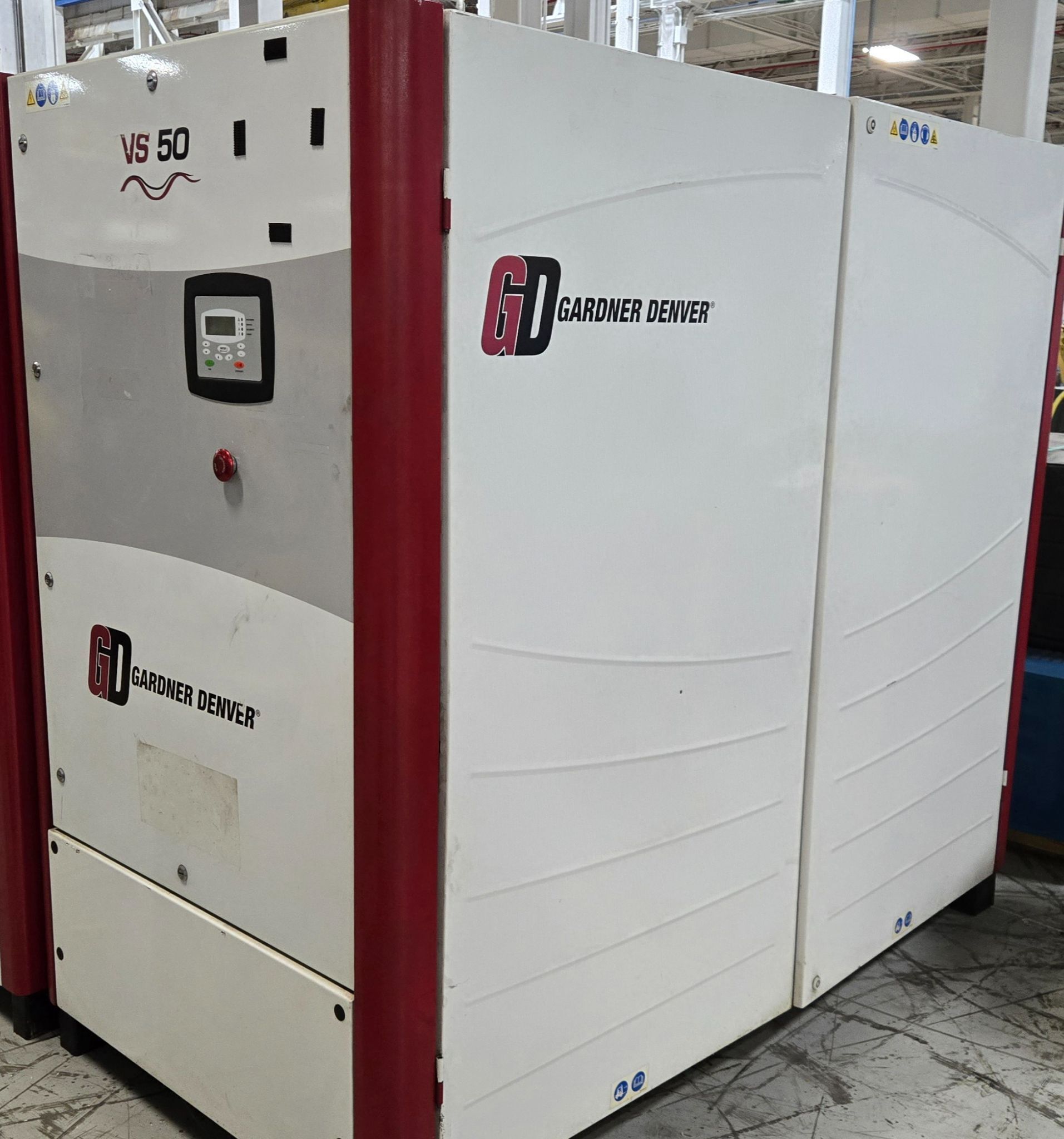 GARDNER DENVER VS45-70A OIL FREE ROTARY SCREW AIR 100 PSIG COMPRESSOR USED 0