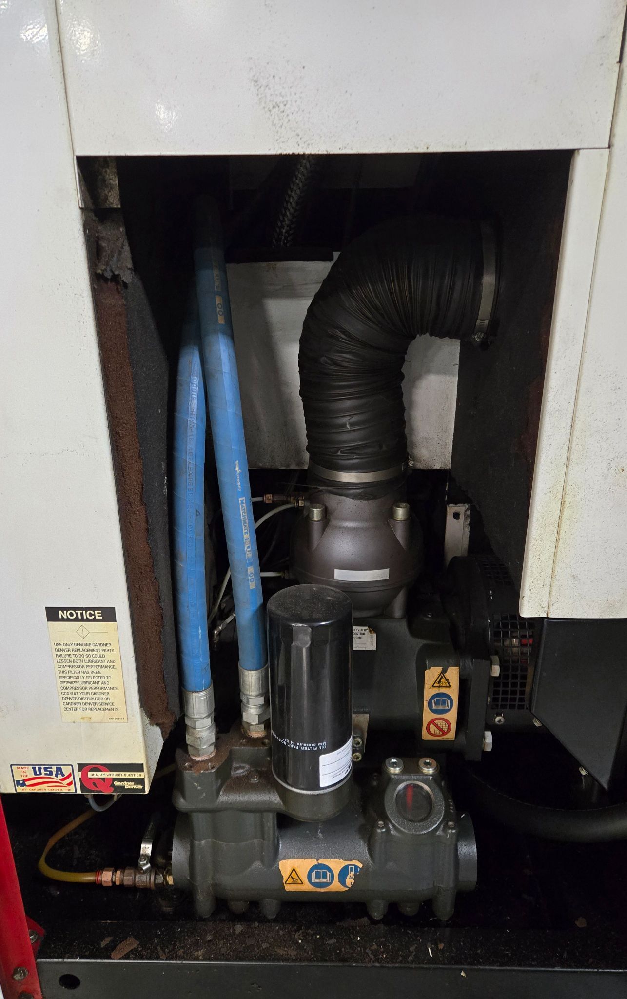 GARDNER DENVER VS45-70A OIL FREE ROTARY SCREW AIR 100 PSIG COMPRESSOR USED 5