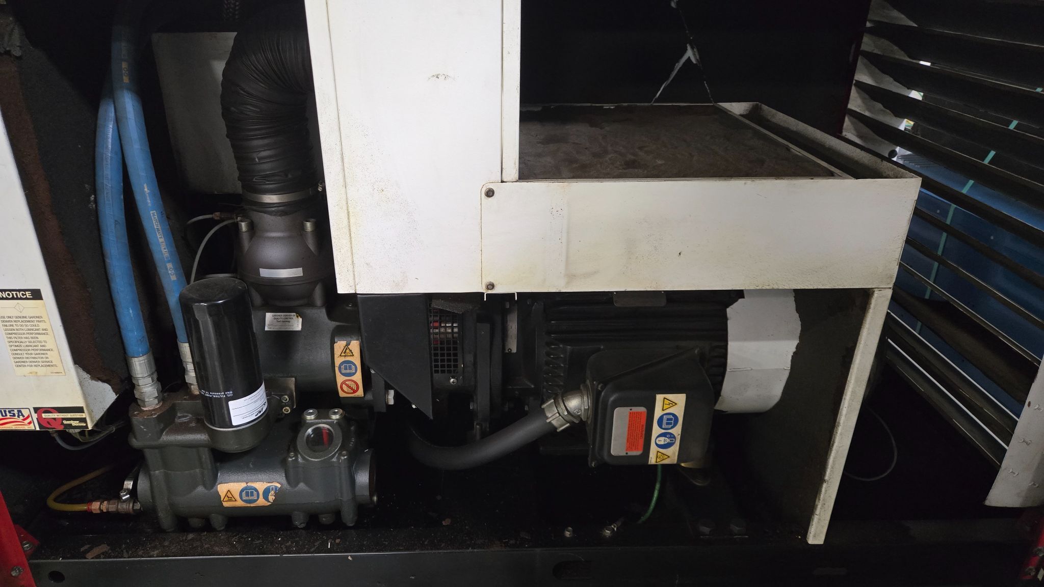 GARDNER DENVER VS45-70A OIL FREE ROTARY SCREW AIR 100 PSIG COMPRESSOR USED 6