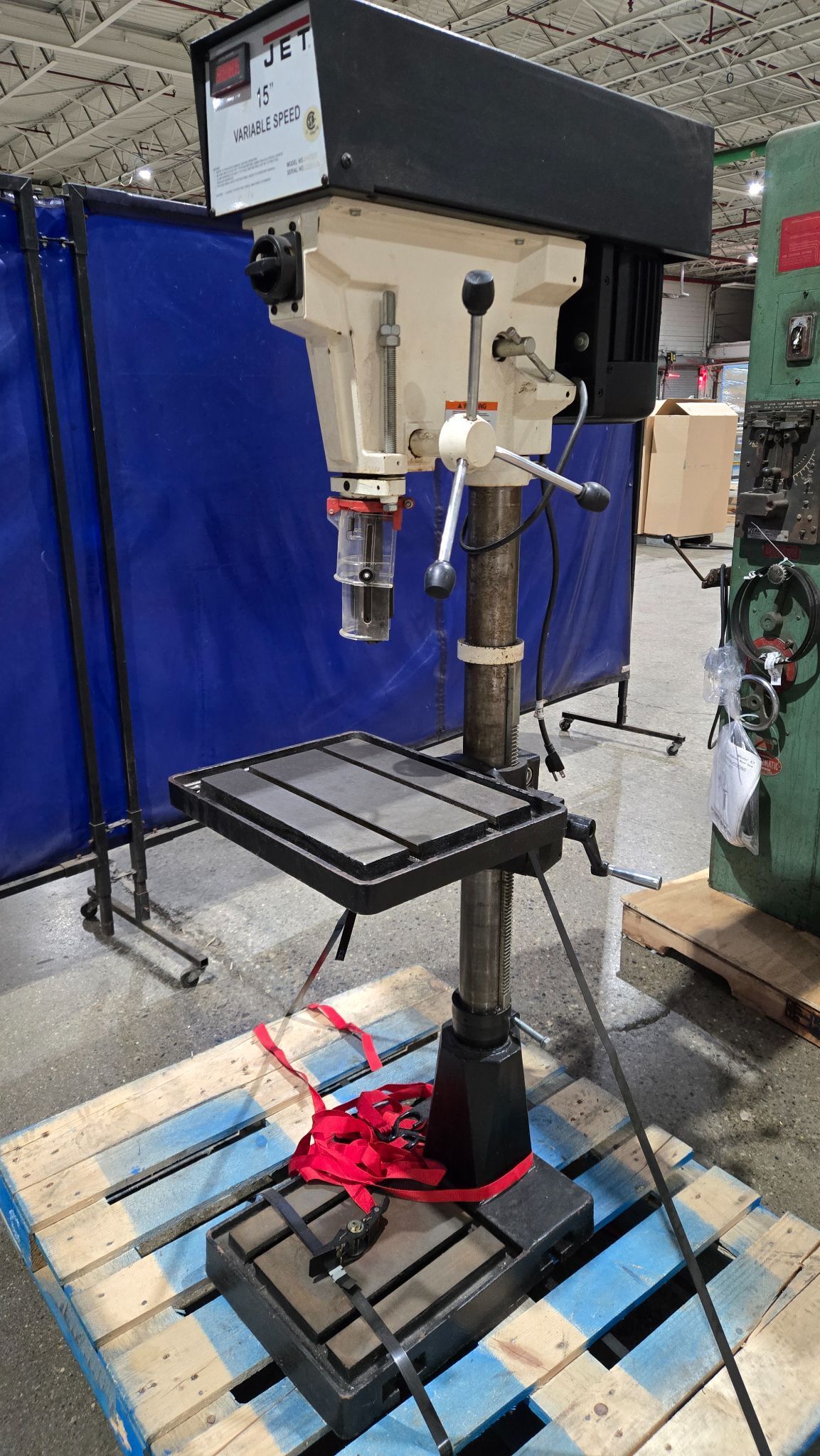 JET J-A5816 DRILL PRESS 15 VARIABLE SPEED 110V USED 1