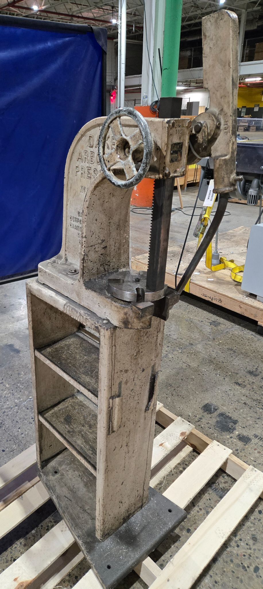 DAKE 1-1/2 ARBOR PRESS USED 2