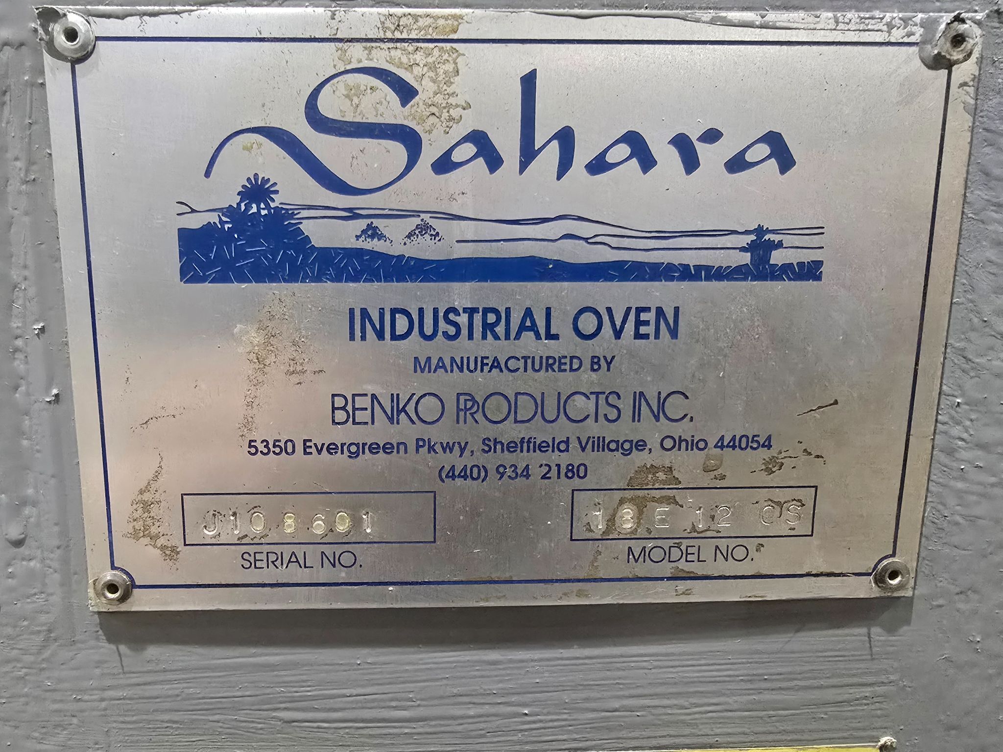 BENKO J108601 INDUSTRIAL OVEN COMPOUNDING HOT BOX USED 1