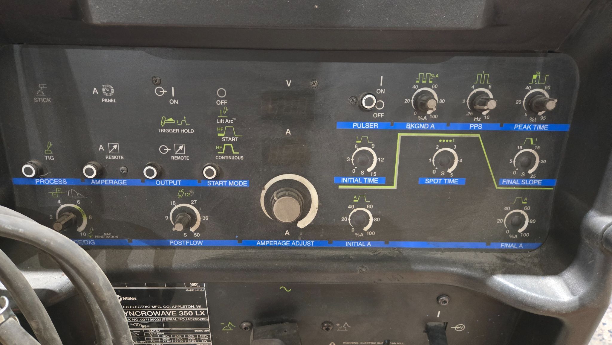 MILLER SYNCROWAVE 350 LX TIG WELDER USED 5