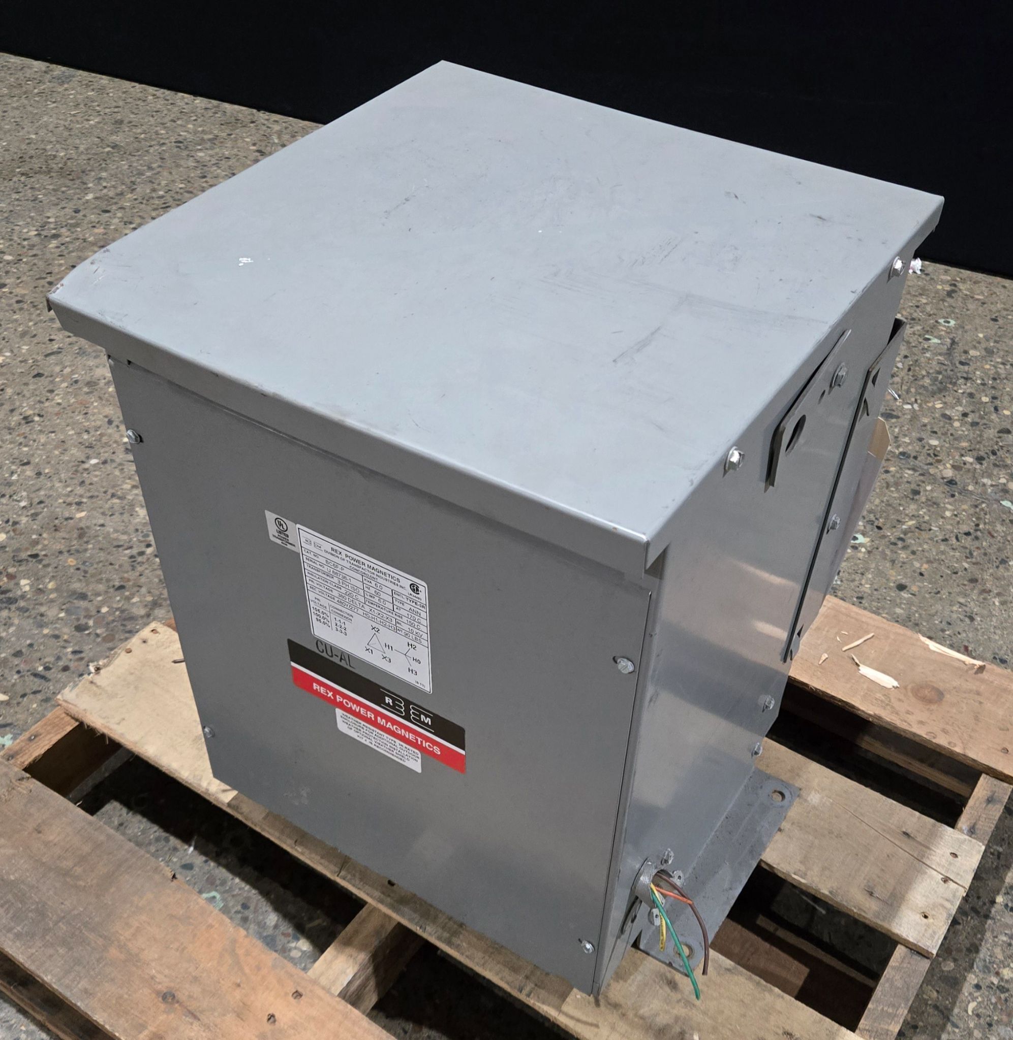 REX POWER MAGNETICS BC6F-P 6 KVA 380V TRANSFORMER USED 1