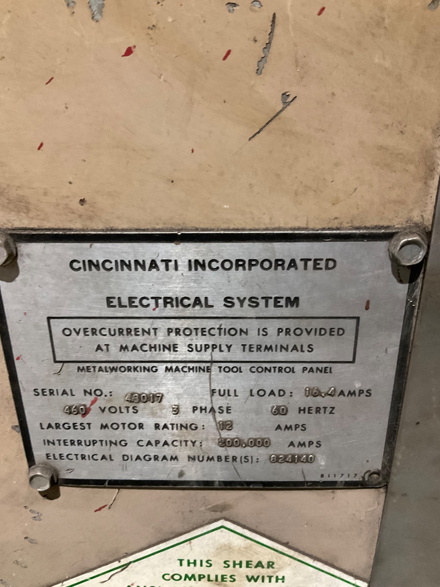 CINCINNATI 1810G SHEAR USED 3