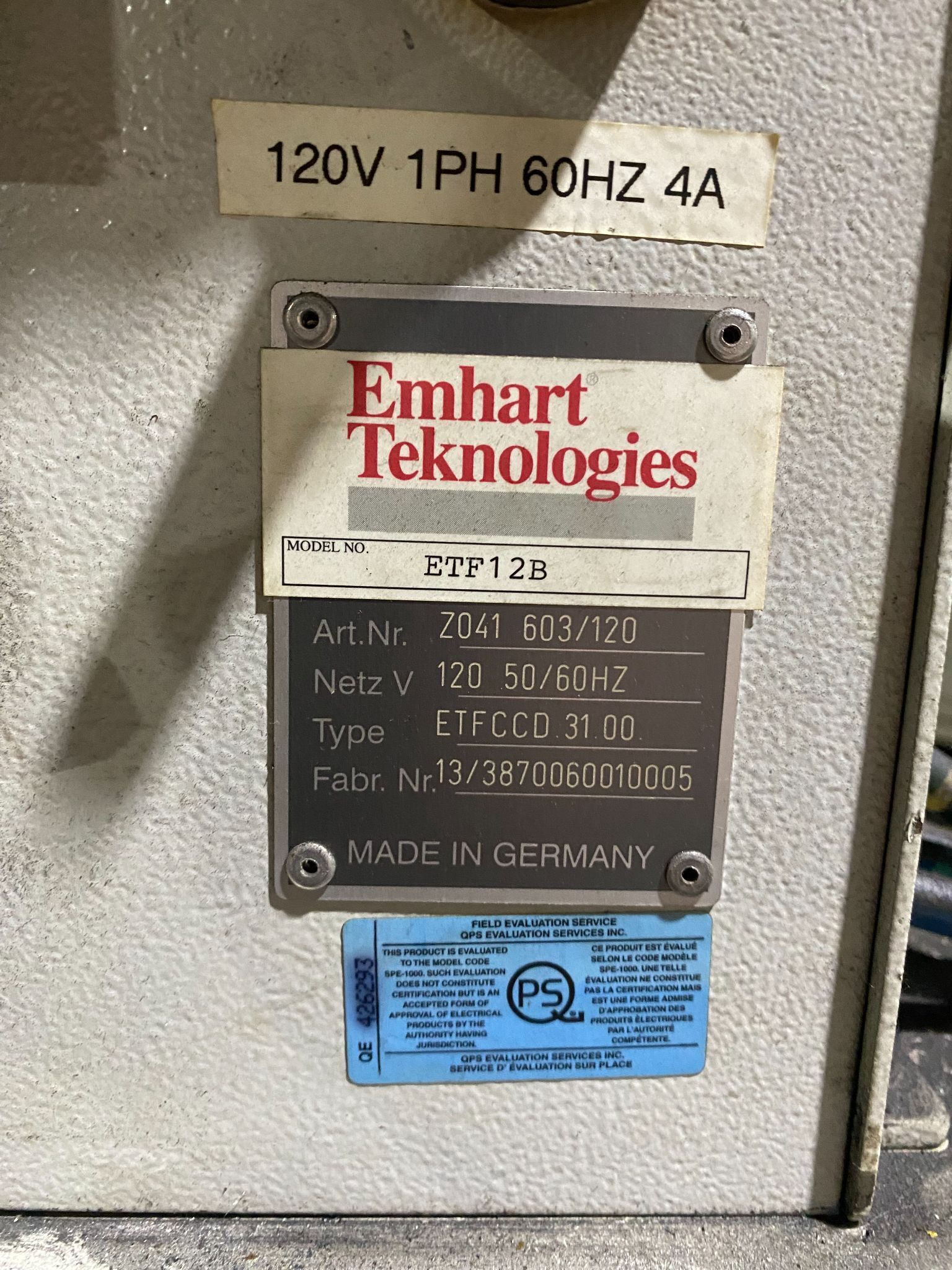 EMHART ETF12B Stud Welder PARTS ONLY 5