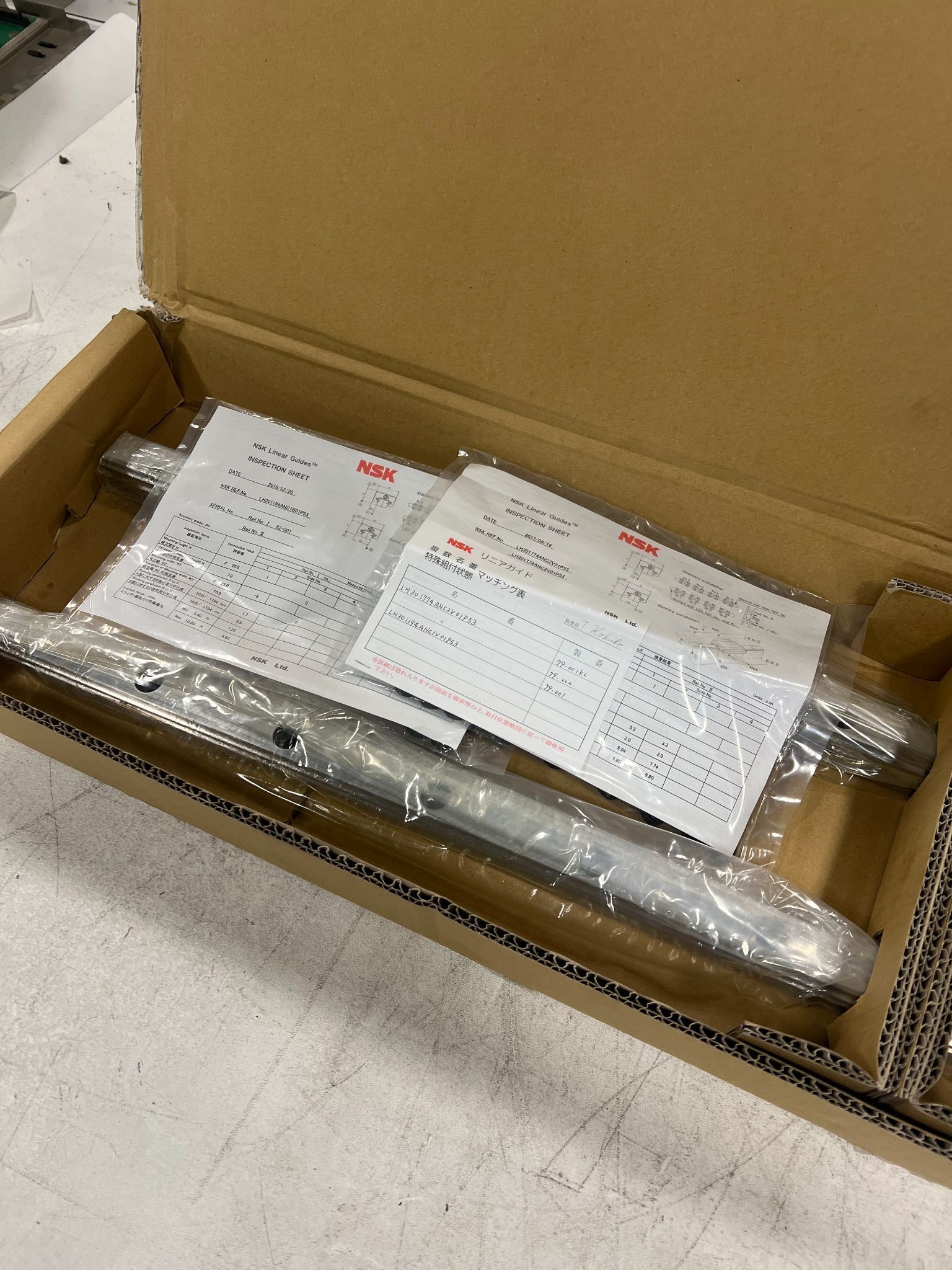 NSK LH301194ANC1B01P53 LINEAR GUIDE X AXIS NEW WITH BOX 3
