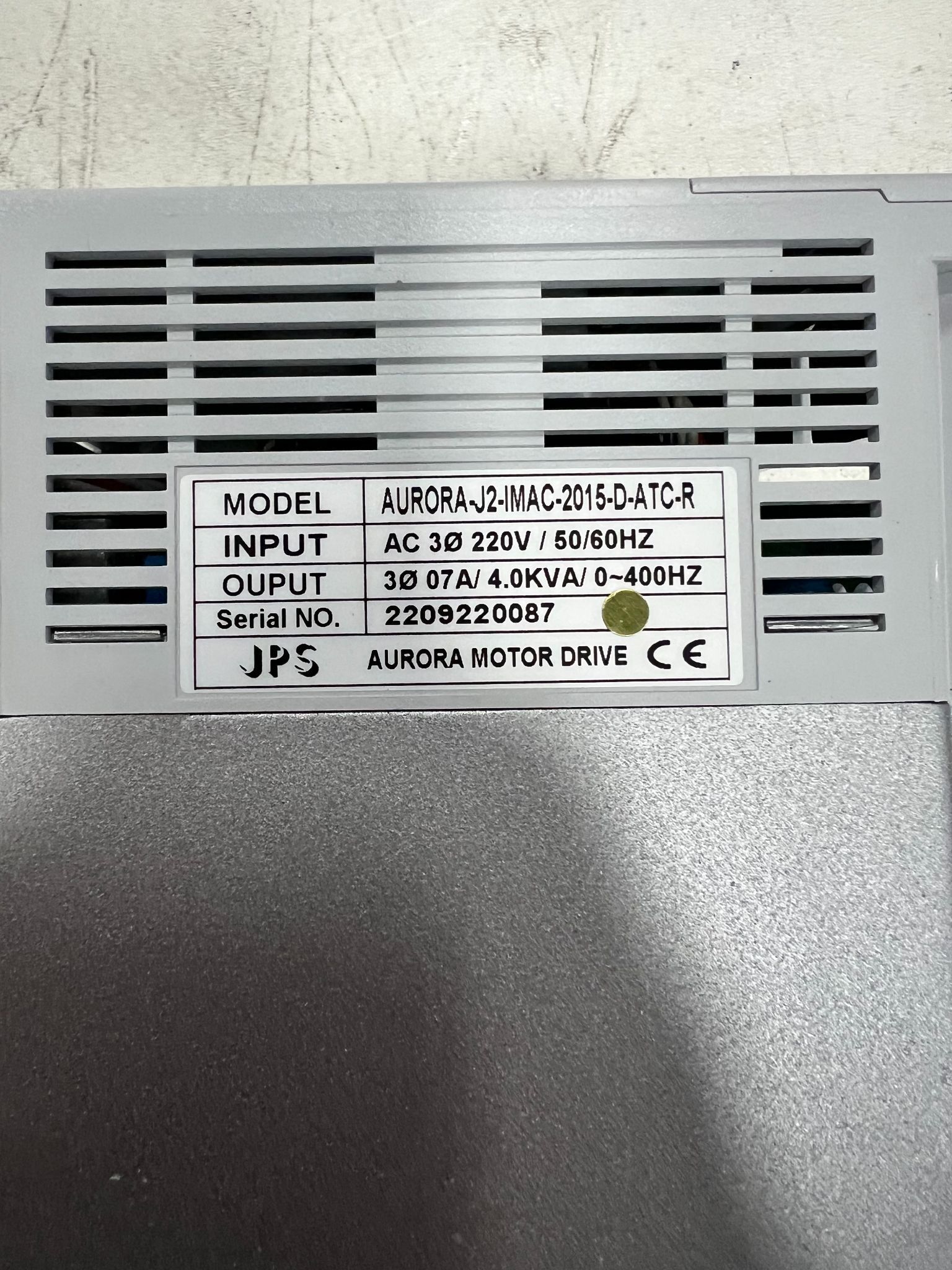 JPS AURORA-J2-IMAC-2015-D-ATC-R POWER INVERTER FOR TOOL CHANGER NEW 4