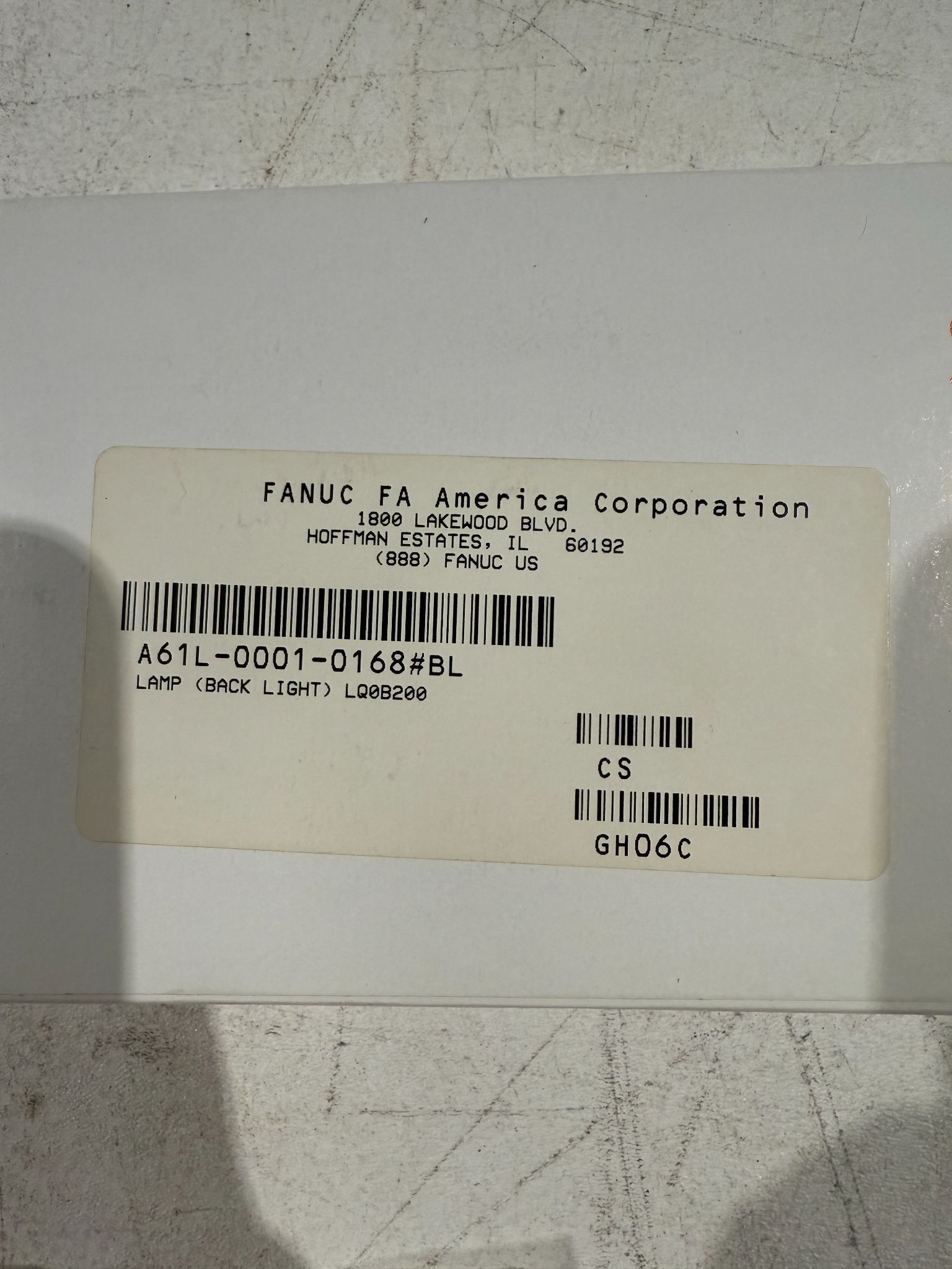 FANUC A61L-0001-0168#BL LAMP/BACK LIGHT NEW 2