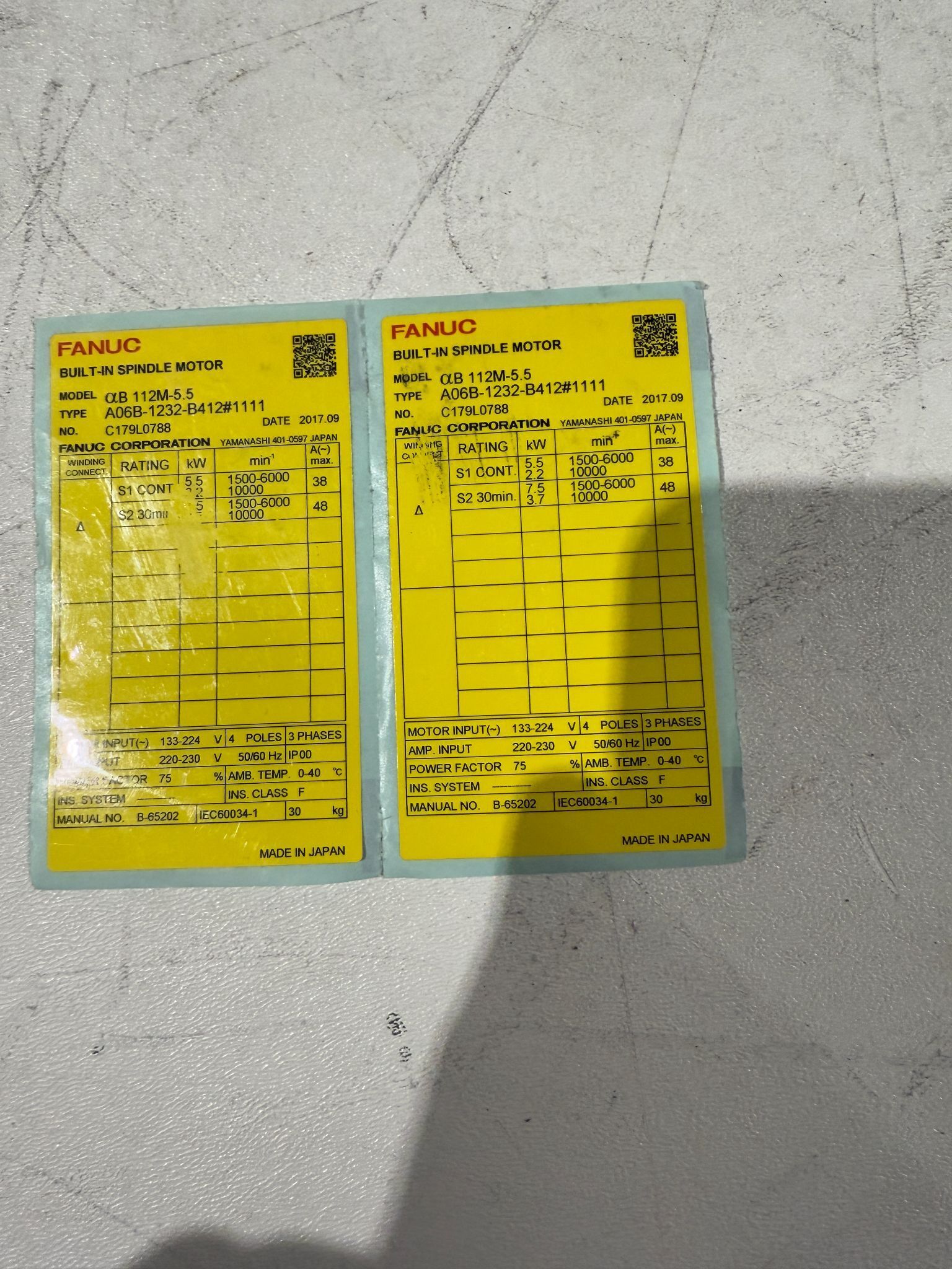 FANUC A06B-1232-B412 SPINDLE NEW WITH BOX 3