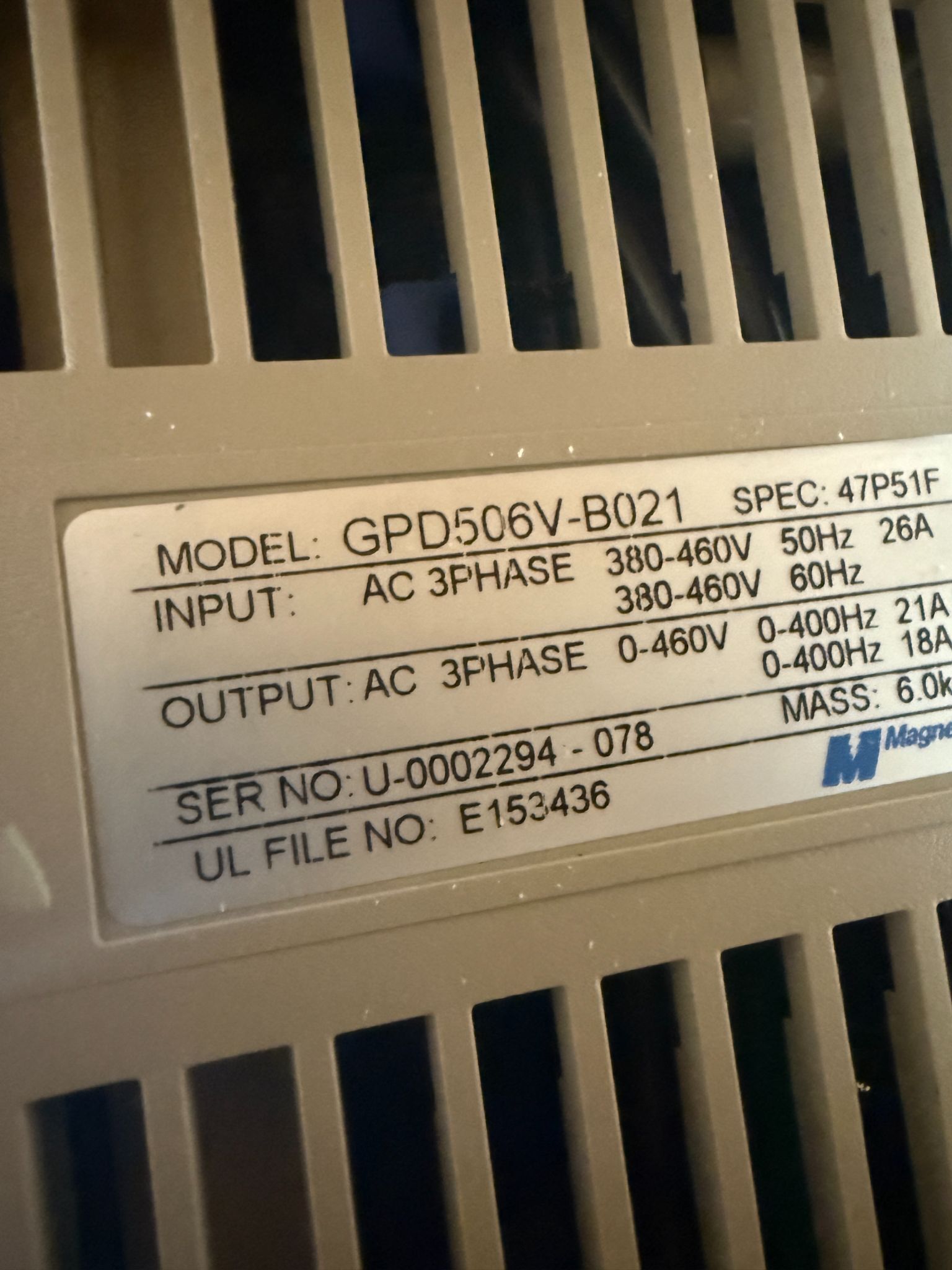 MAGNETEK GPD506V-B021 SERVO DRIVES/SERVO CONTROL SUPPLIES NEW WITH BOX 2