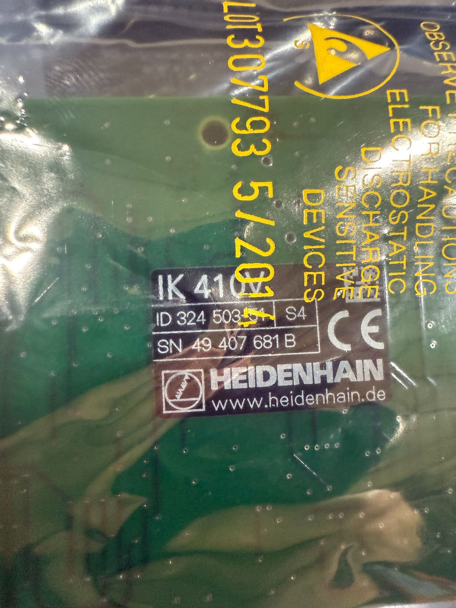 HEIDENHAIN IK410V ID: 324 503 51 CIRCUIT BOARD NEW WITH ORIGINAL BOX 2