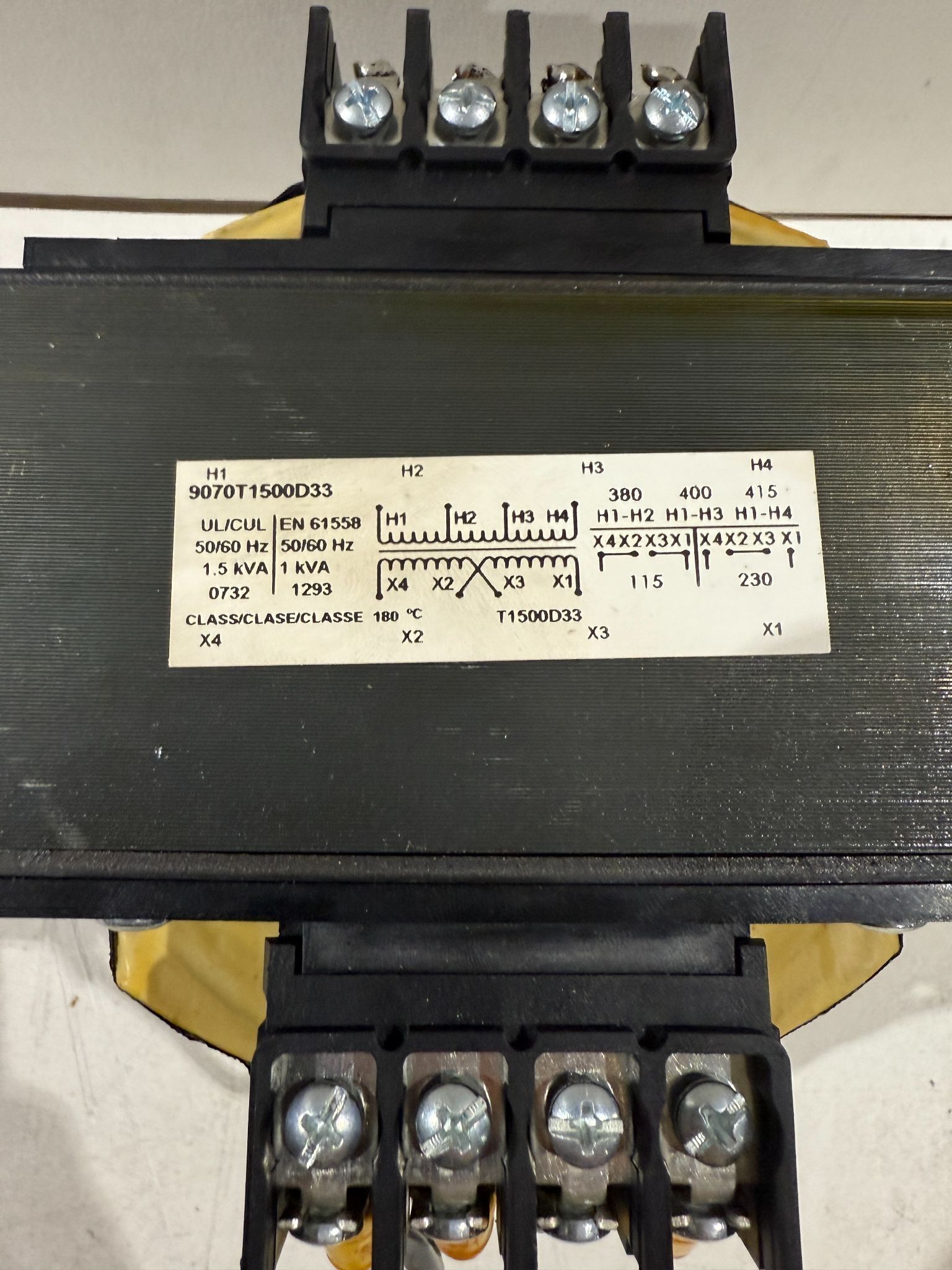 SQUARE D 9070T1500D33 TRANSFORMER USED NO BOX 1