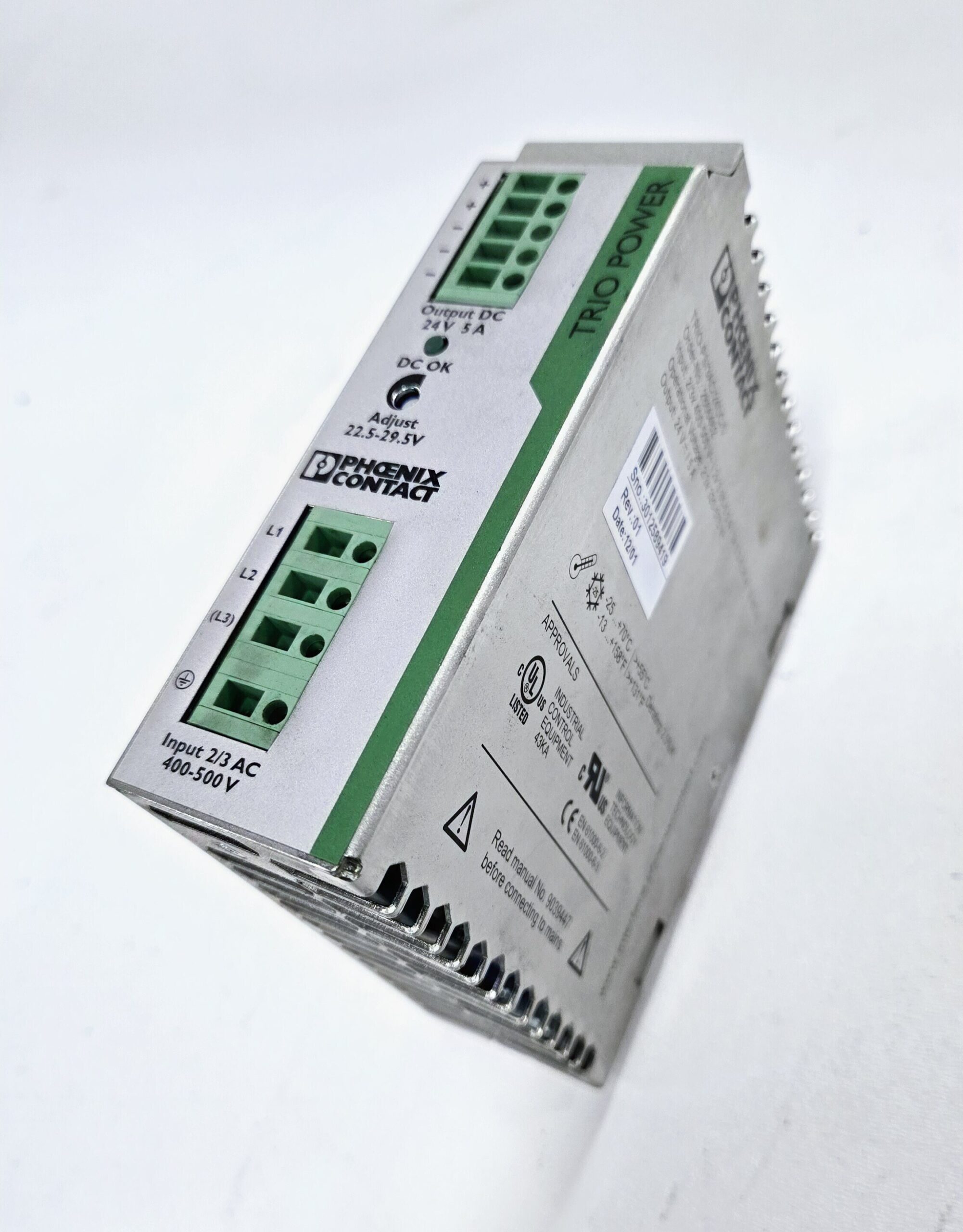 PHOENIX CONTACT TRIO-PS/3AC/24DC/5 Power Supply USED 0