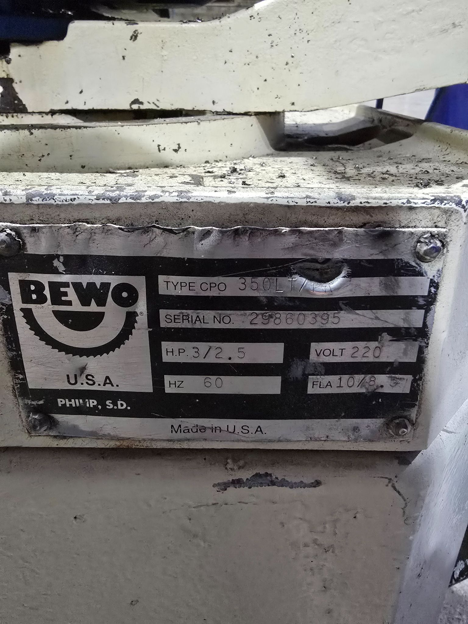 SCOTCHMAN BEWO 350LT CIRCULAR COLD SAW METAL CUTTING USED 5