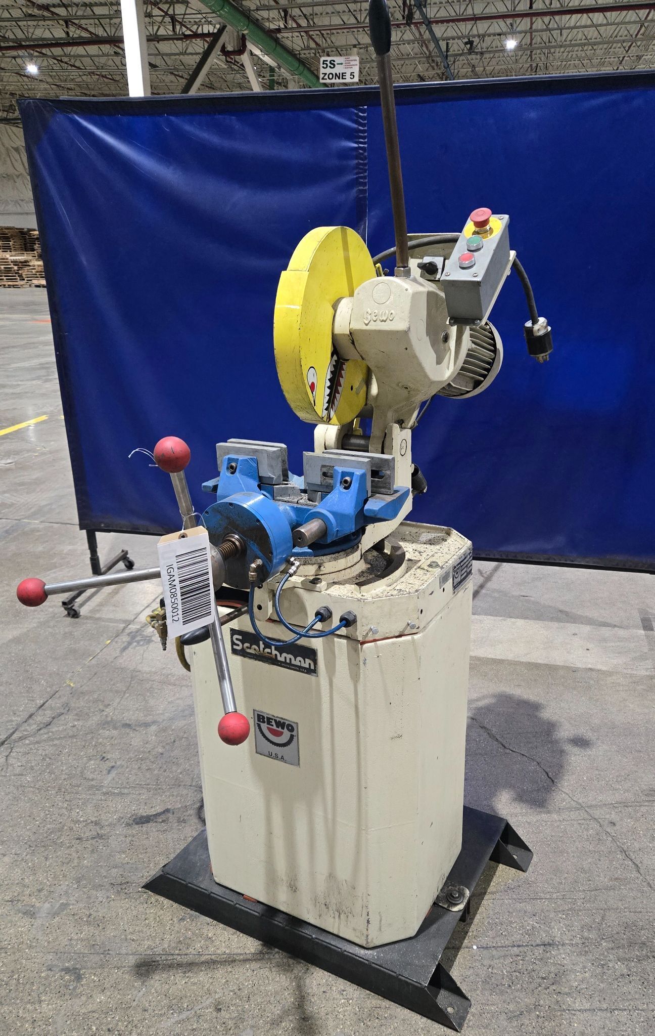 SCOTCHMAN BEWO 350LT CIRCULAR COLD SAW METAL CUTTING USED 6