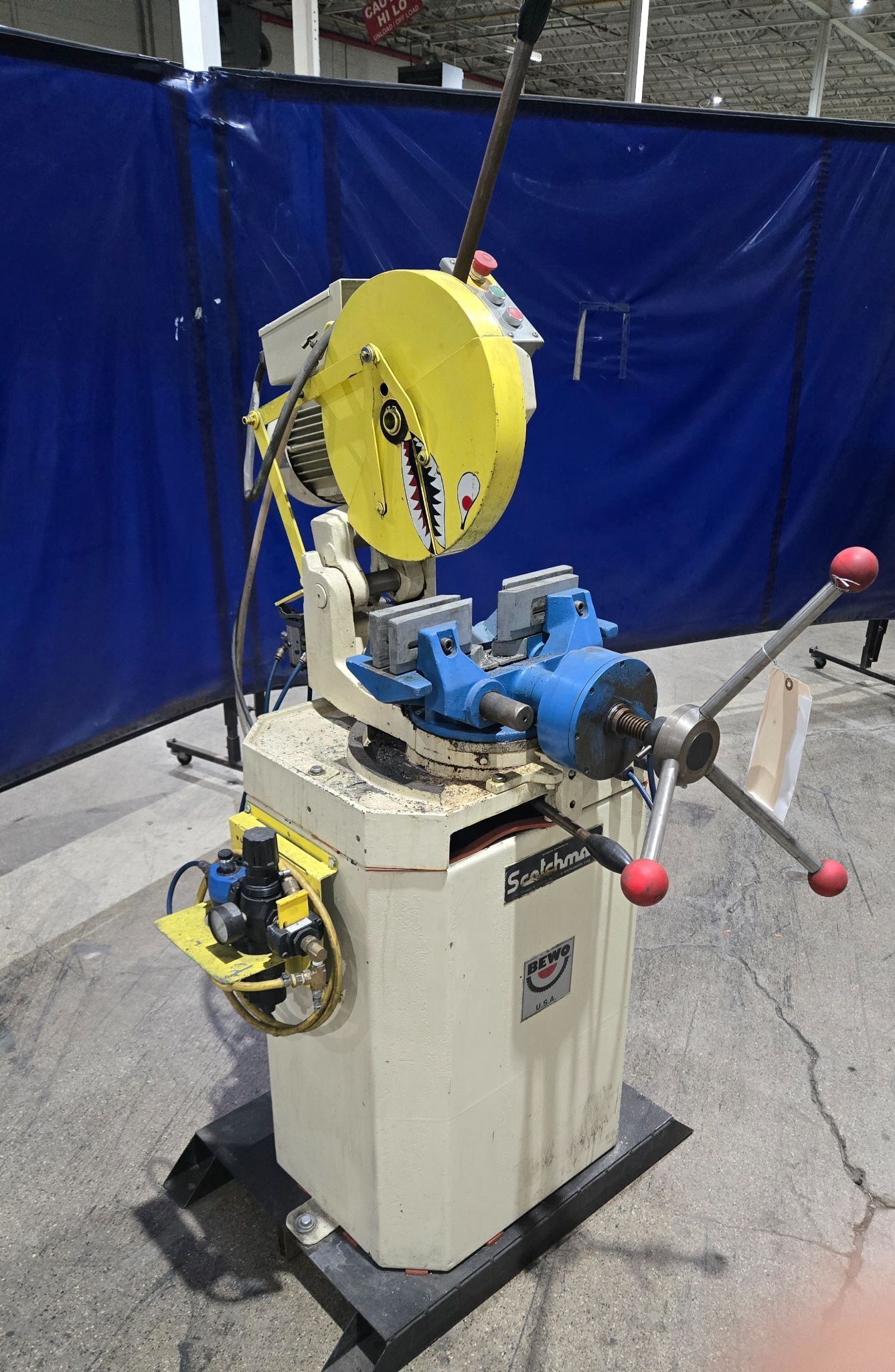 SCOTCHMAN BEWO 350LT CIRCULAR COLD SAW METAL CUTTING USED 7
