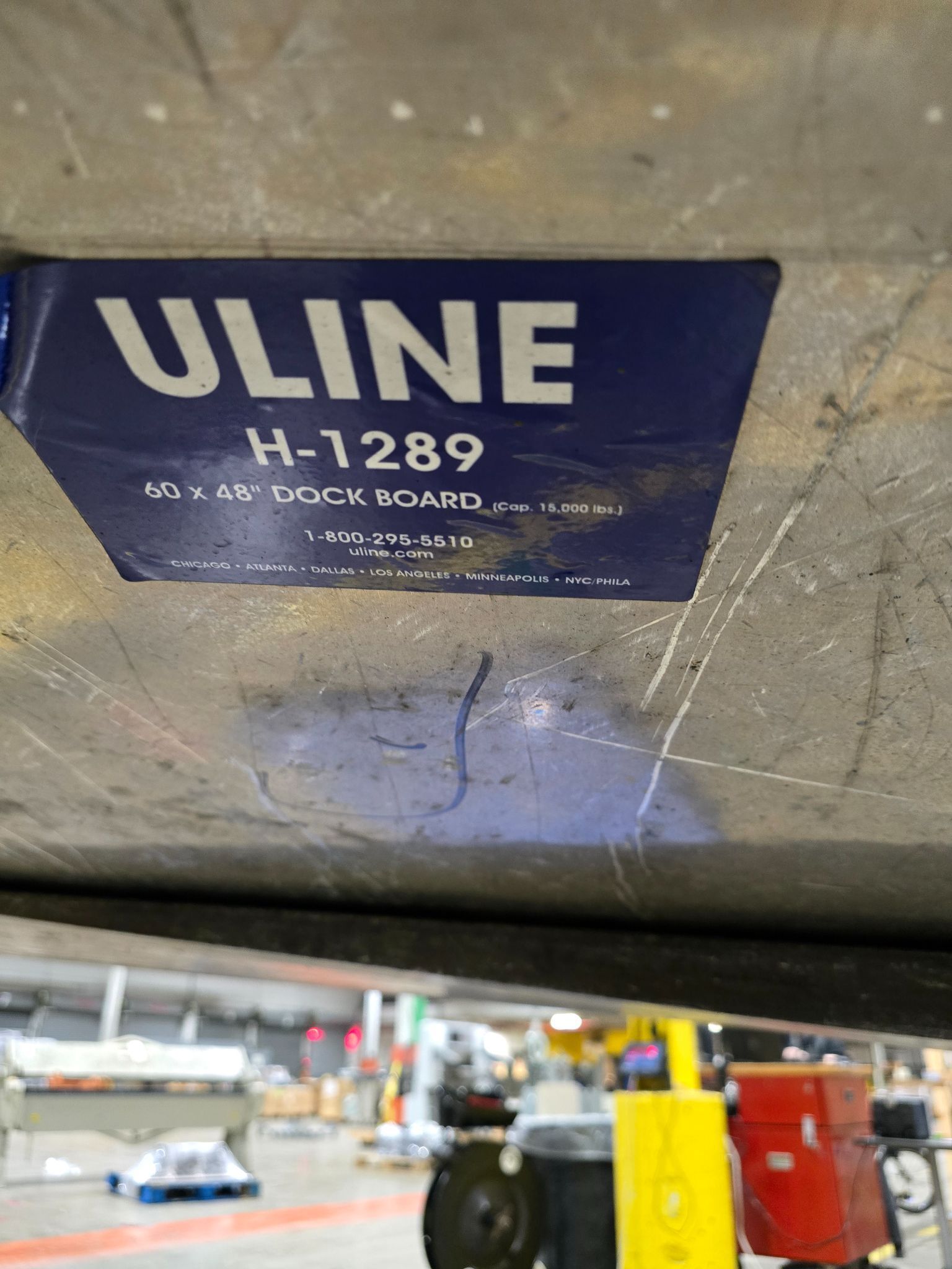 ULINE H-1289 DOCK PLATE 6 0 X 48 USED 1
