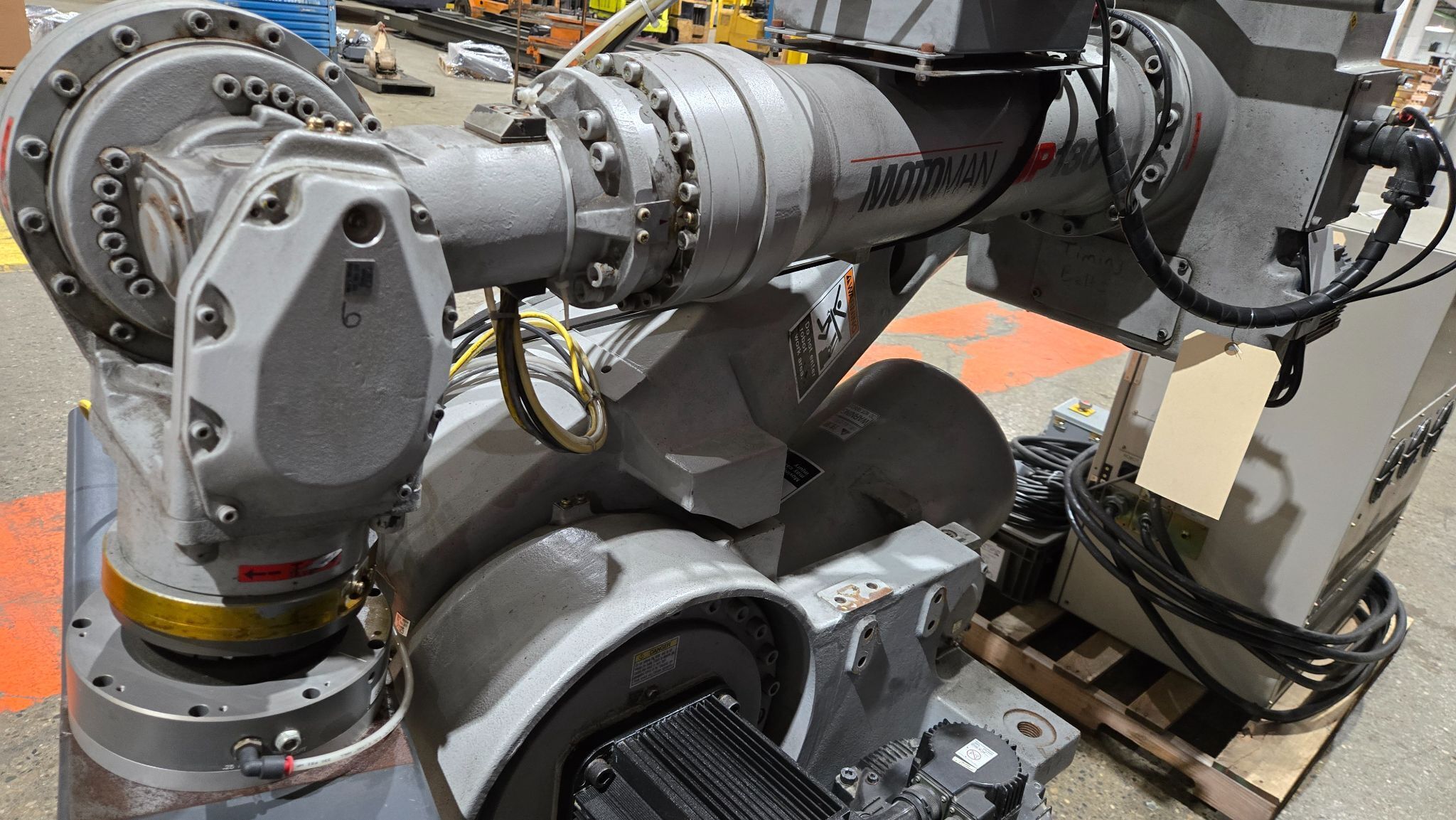 YASKAWA MOTOMAN UP130-RB00 INDUSTRIAL ROBOT ARM AND CONTROL CABINET USED 6