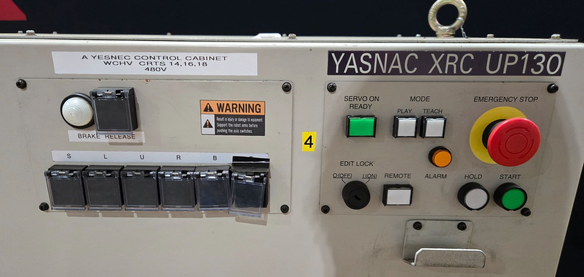 YASKAWA MOTOMAN UP130-RB00 INDUSTRIAL ROBOT ARM AND CONTROL CABINET USED 9