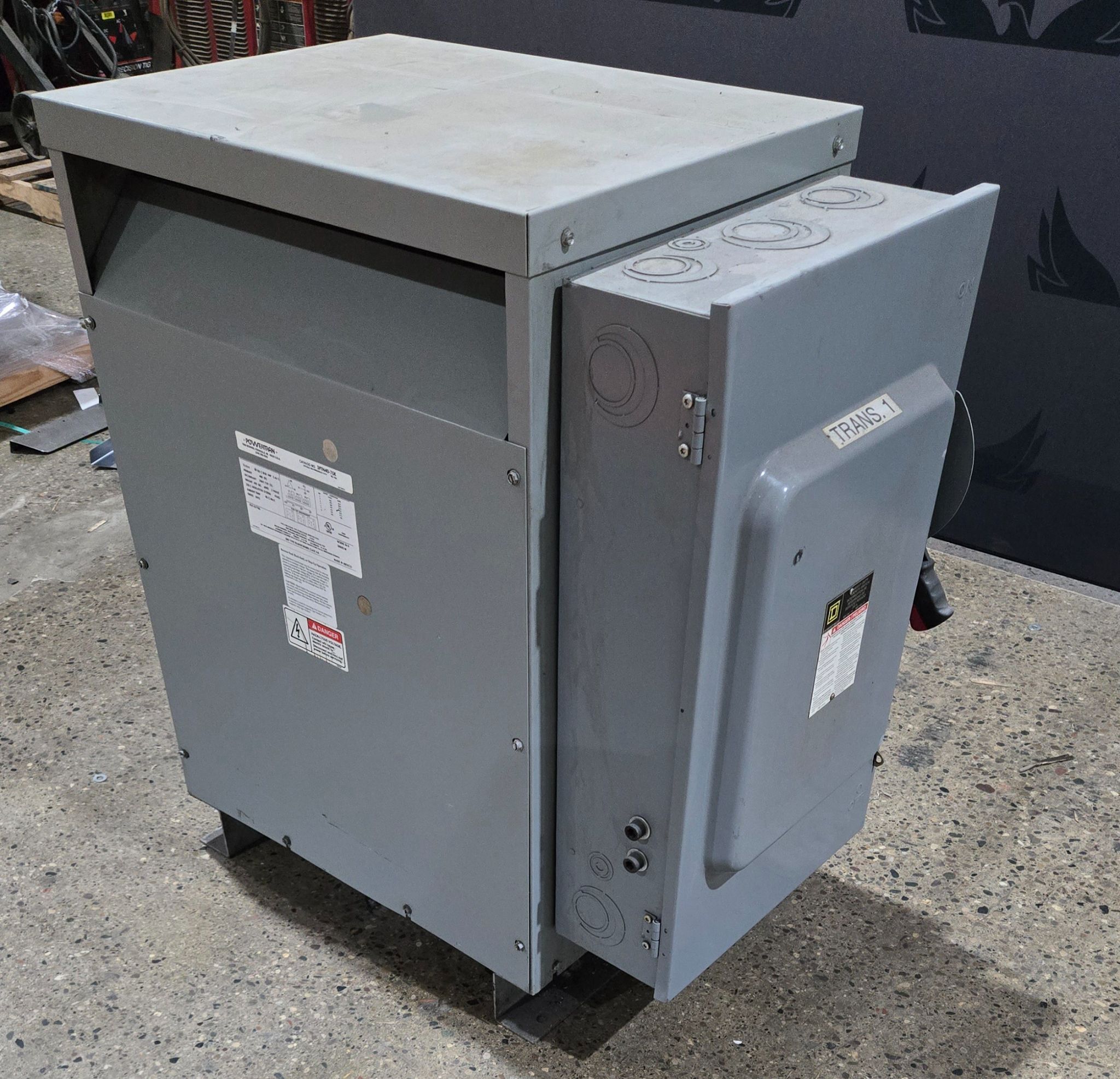 POWERTRAN 3PTN40-75K 480V 75KVA TRANSFORMER WITH DISCONNECT SWITCH 1