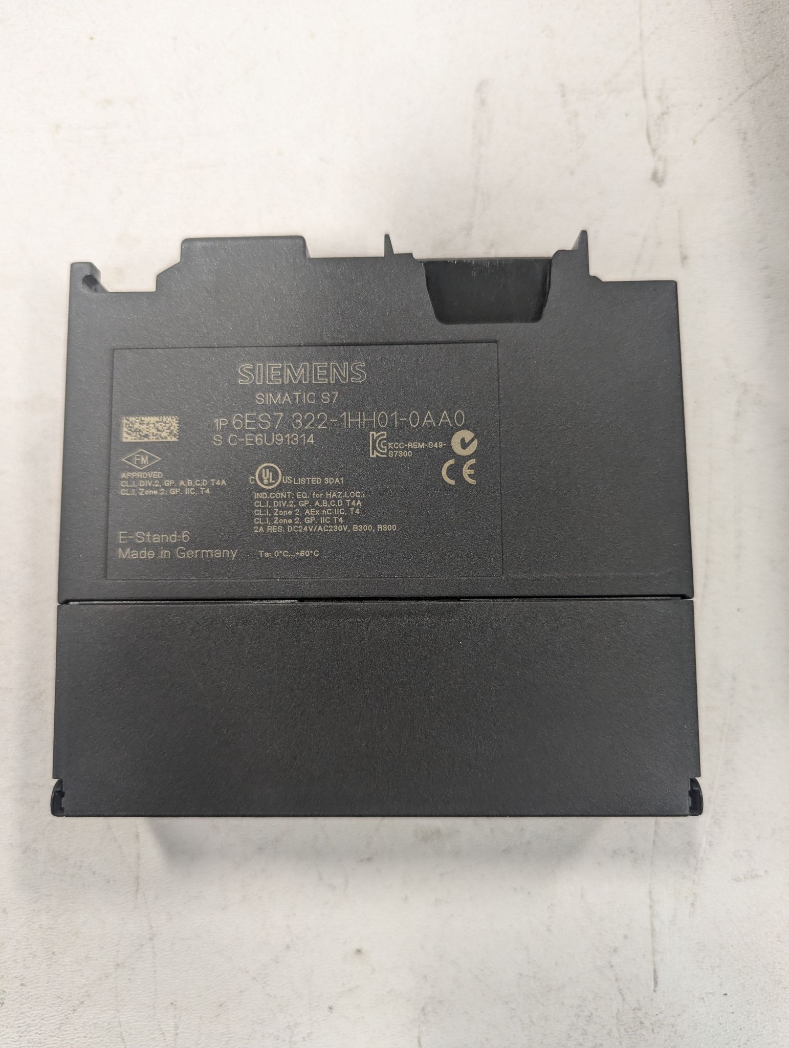SIEMENS 6ES7 322-1HH01-0AA0 SIMATIC S7 EXPANSION MODULE USED 0