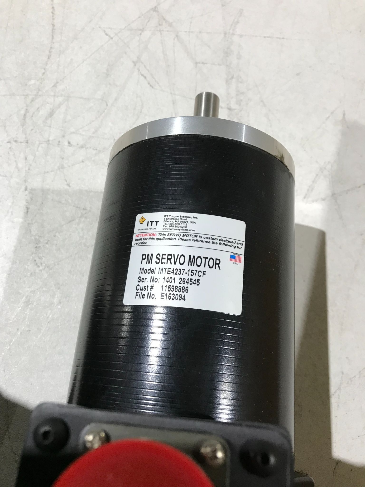 ITT TORQUE SYSTEMS MTE4237-157CF SERVO MOTOR NEW NO BOX 2