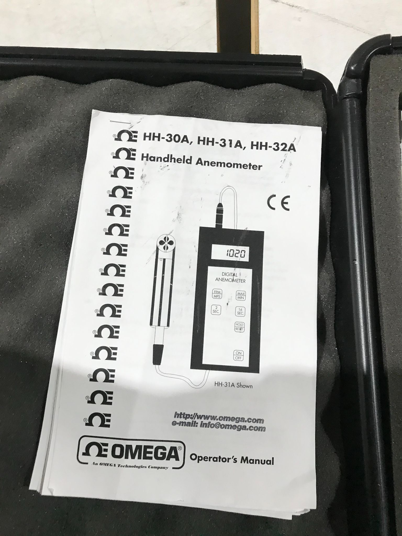 OMEGA ANEMOMETER HH-30A USED 3