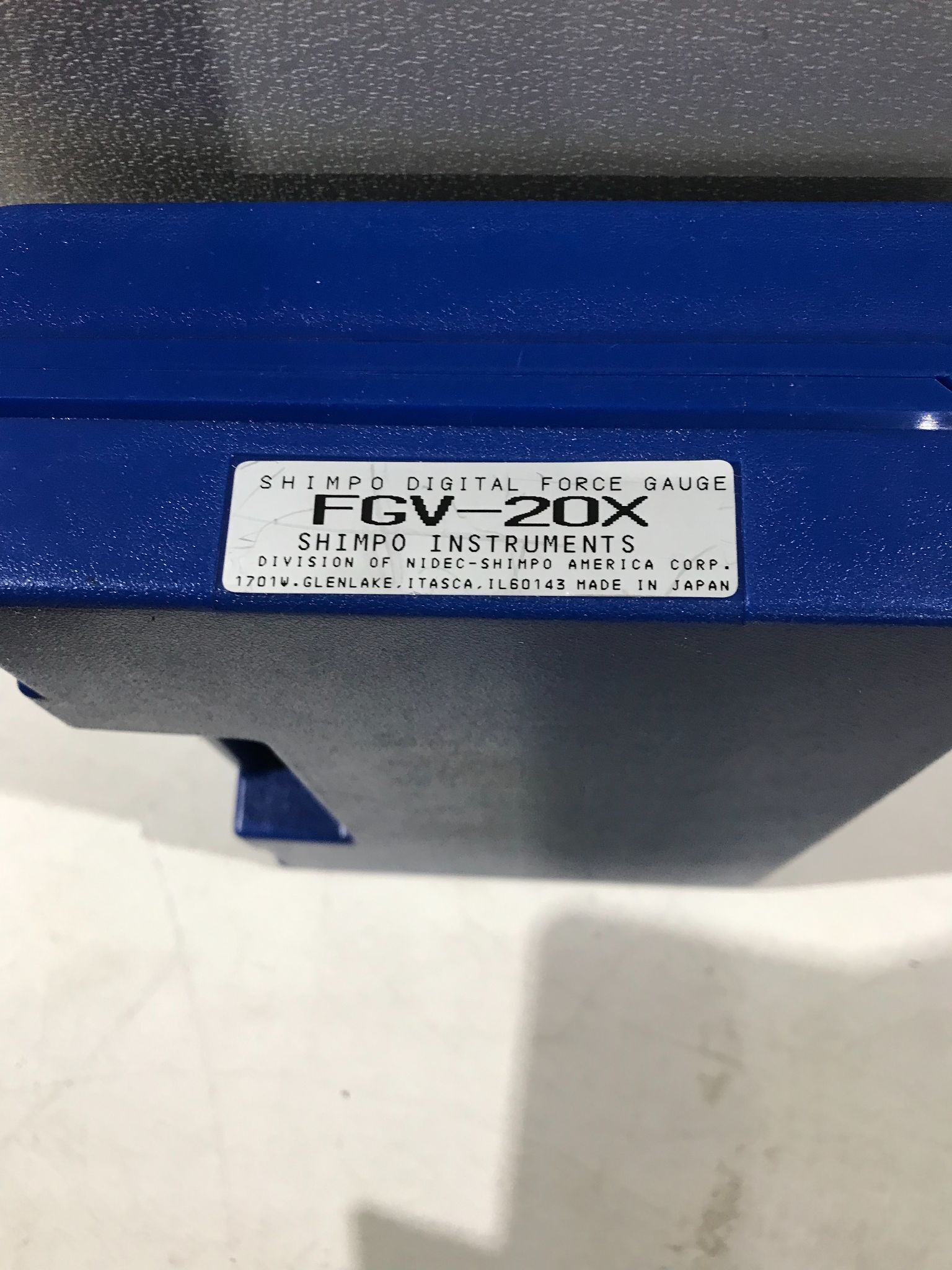SHIMPO FGV-20x DIGITAL FORCE GAUGE USED WITH CASE 1