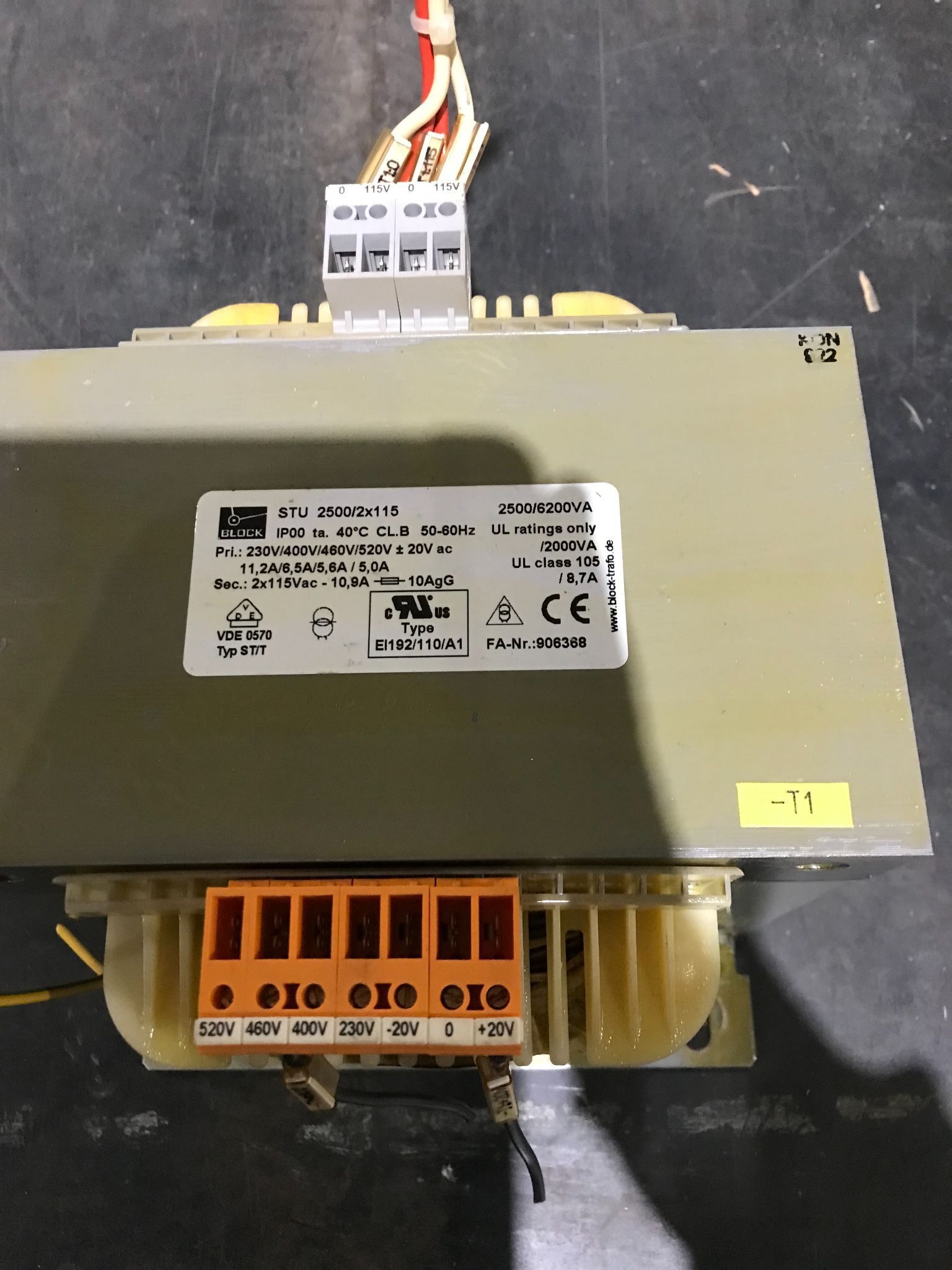 BLOCK STU500/2X115 TRANSFORMER USED NO BOX 2