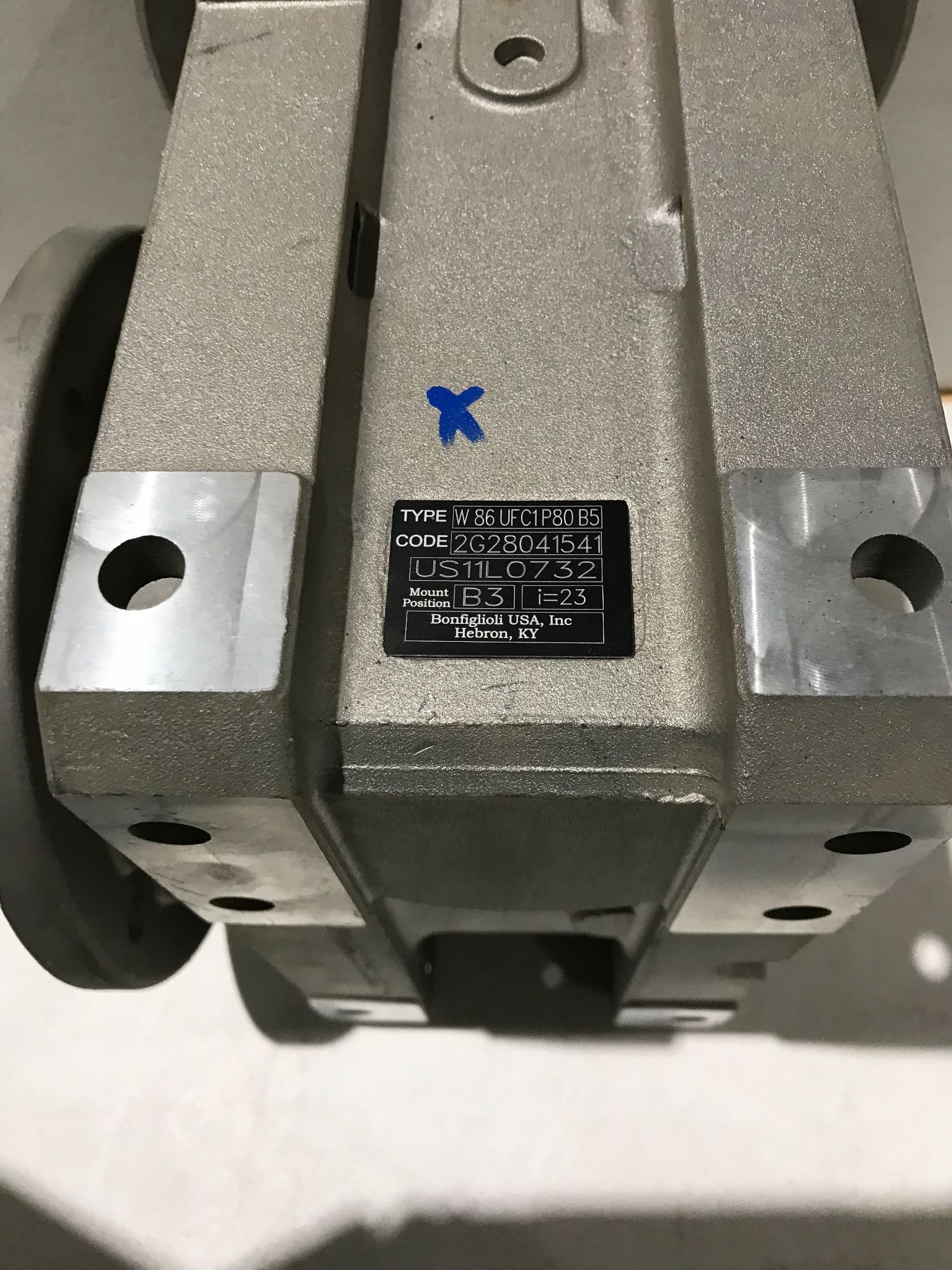 BONFIGIOLI GEARBOX W86UFC1P80B5 USED 1