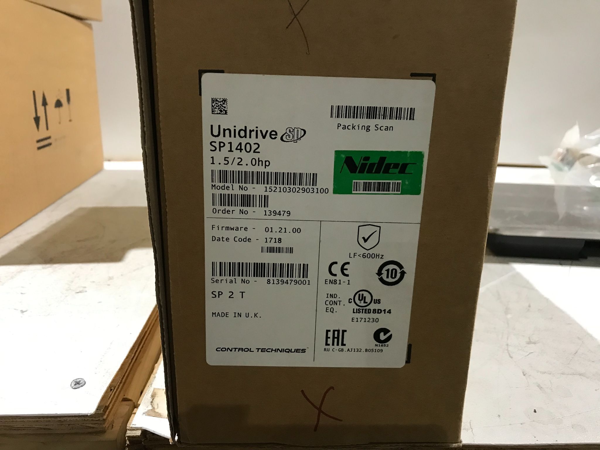 CONTROL TECHNIQUES DRIVES AND DRIVE SUPPLIES SP1402 2