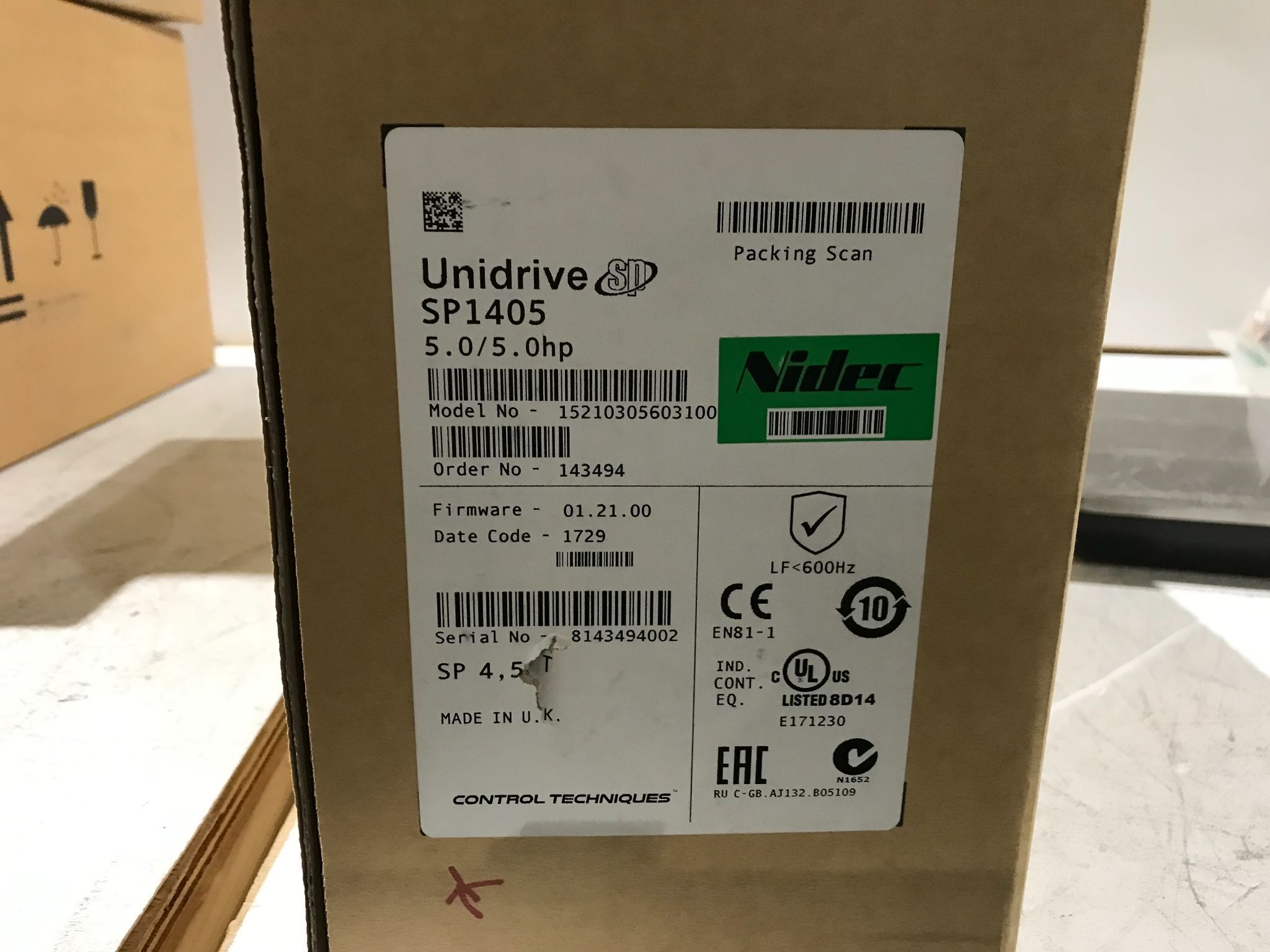 CONTROL TECHNIQUES SP1405 SERVO DRIVE NEW WITH BOX 1