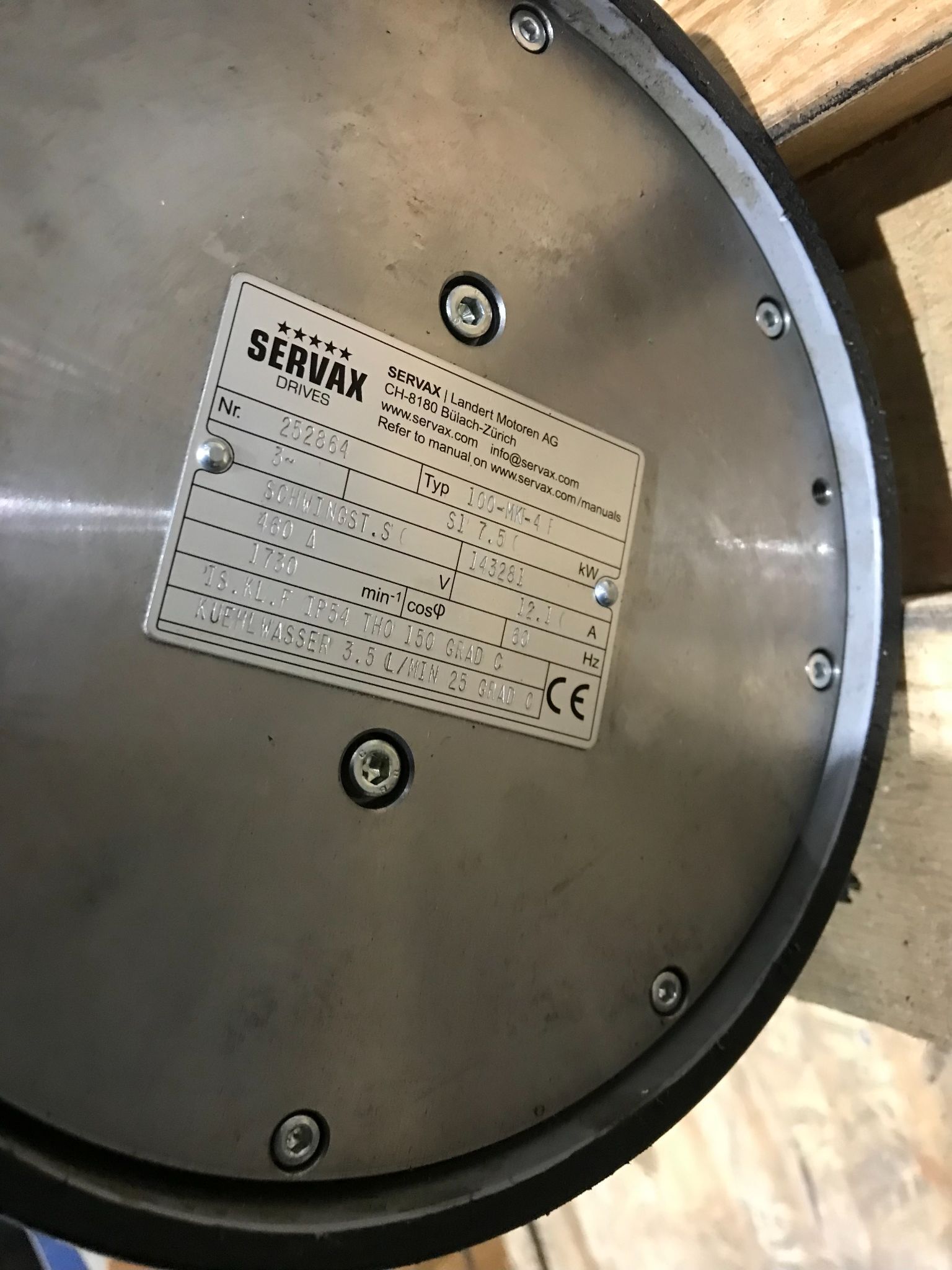 SERVAX 100-MK1-4F MOTORS USED NO BOX 3