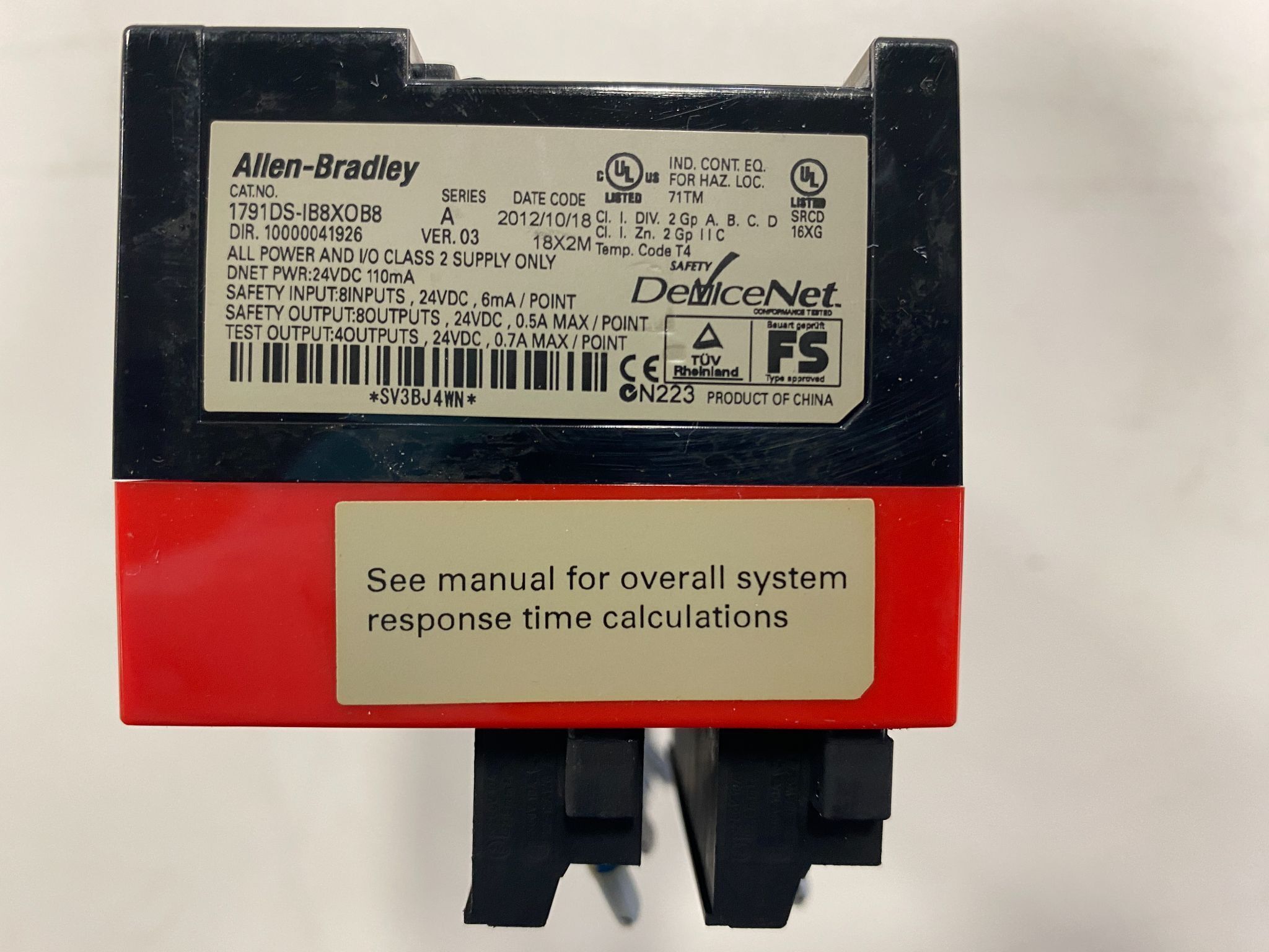 ALLEN BRADLEY 1791DS-IB8XOB8 PLC INPUT AND OUTPUT MODULE USED 1