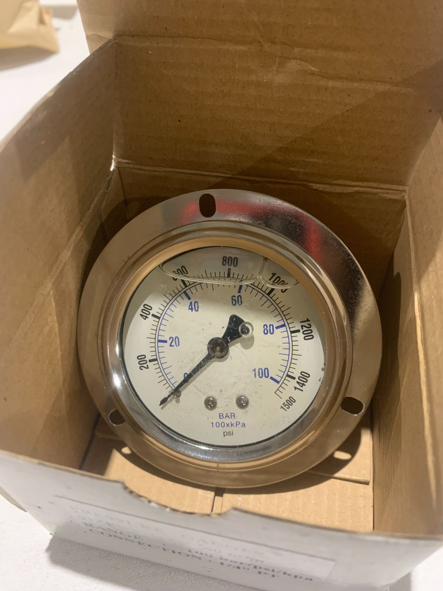 HARTWIG GUAGE EMBED PRESSURE BL 00115370101 NEW 2