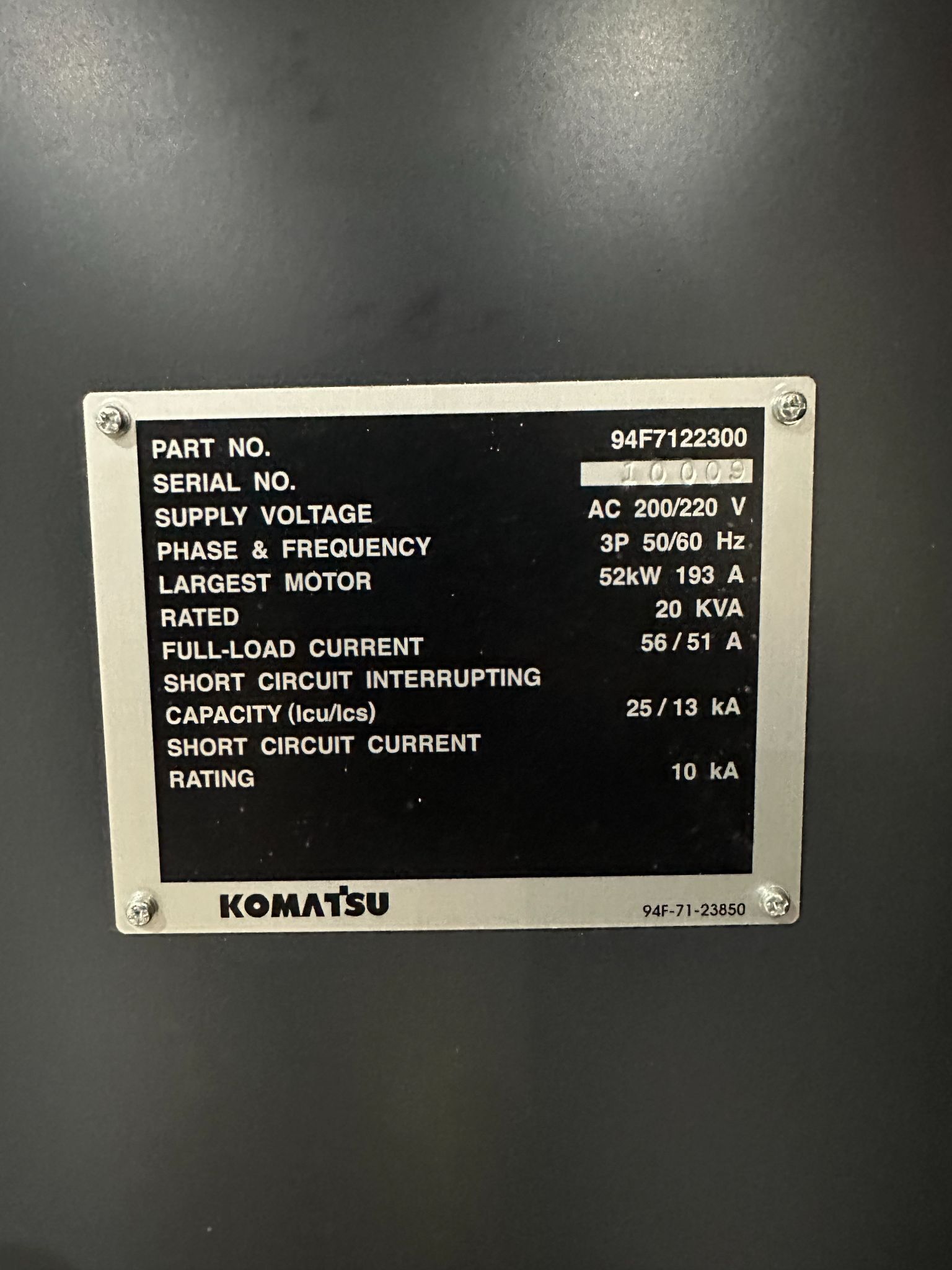 2020 KOMATSU H1F150-2 SERVO PRESS USED 9