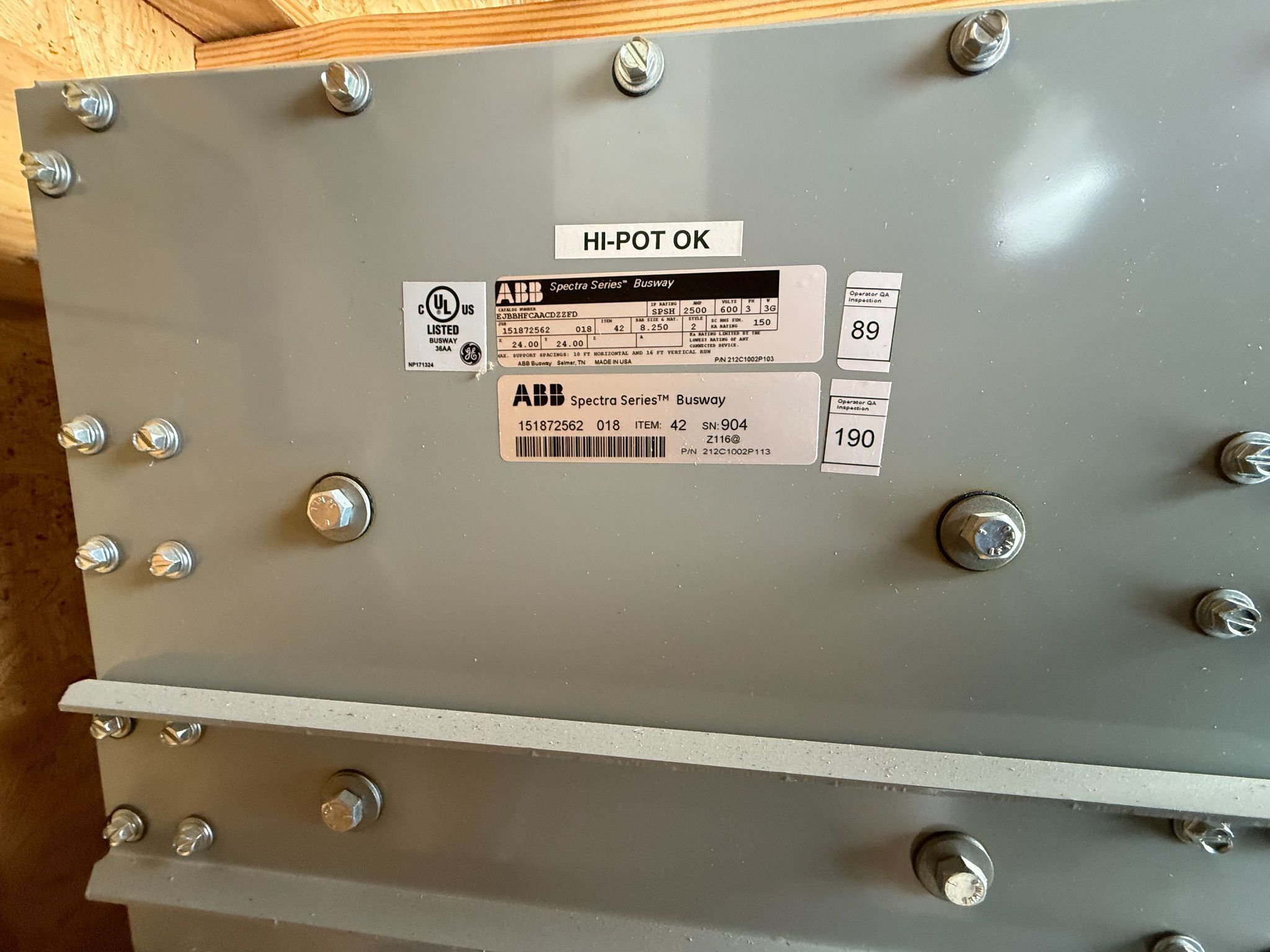 ABB 2500A Spectra Series Copper Expansion Joint SPSH, 600V, 3PH, 3G NEW 2
