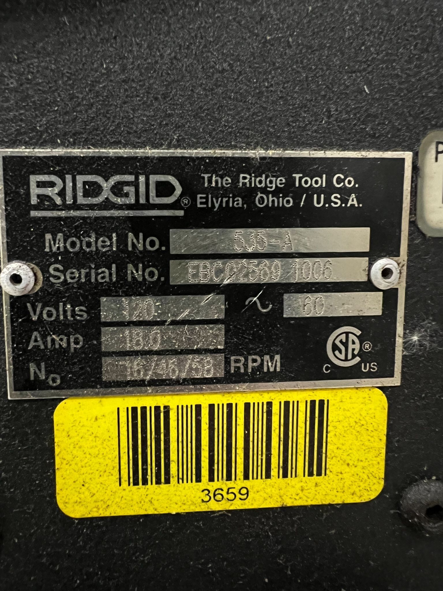 RIDGID 535-A AUTO CHUCK MACHINE USED 4