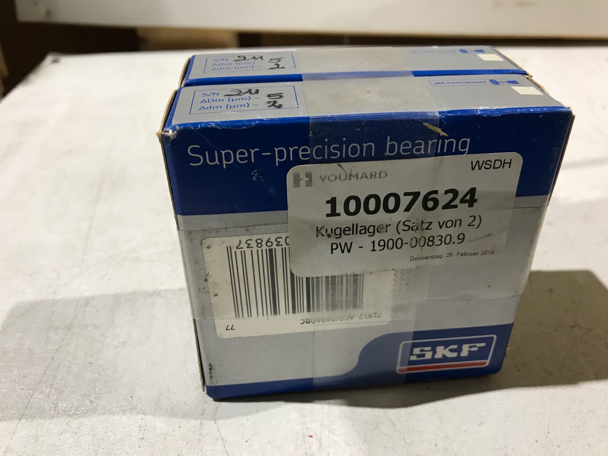 SKF HIGH PRECISION BEARINGS PW-1900-00830.9 NEW IN BOX 1
