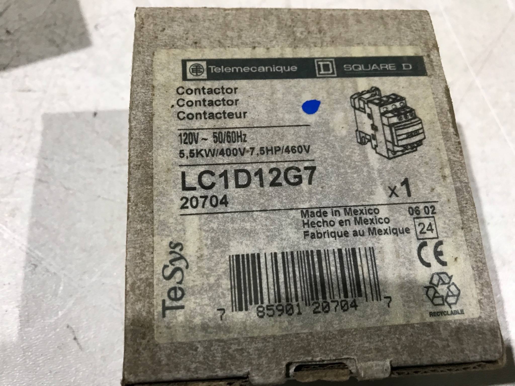 TELEMECANIQUE CONTACTOR LC1D12G7 NEW 1