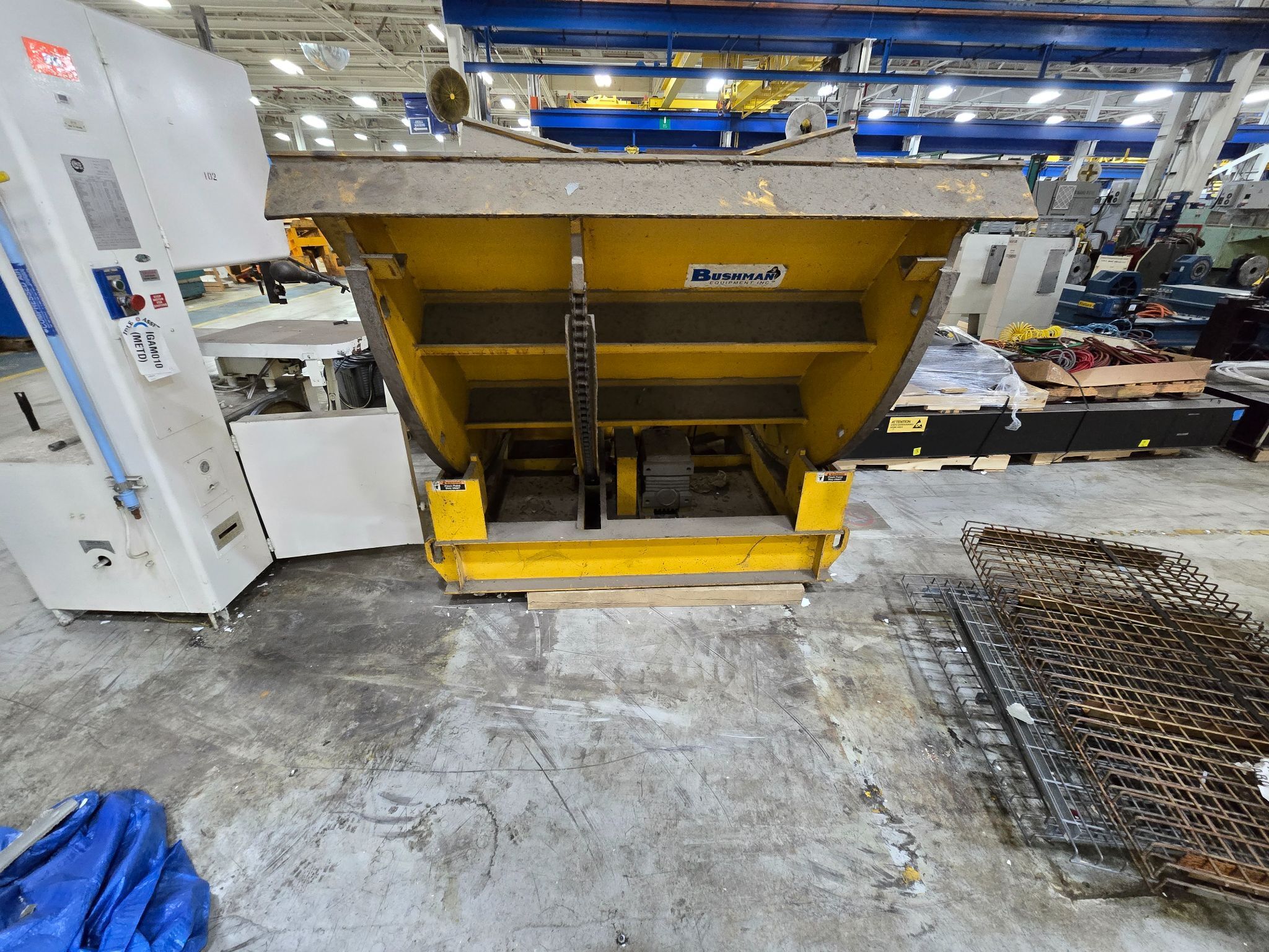 BUSHMAN COIL UPENDER PM: M9604 RATED CAPACITY 20,000 LBS USED 3