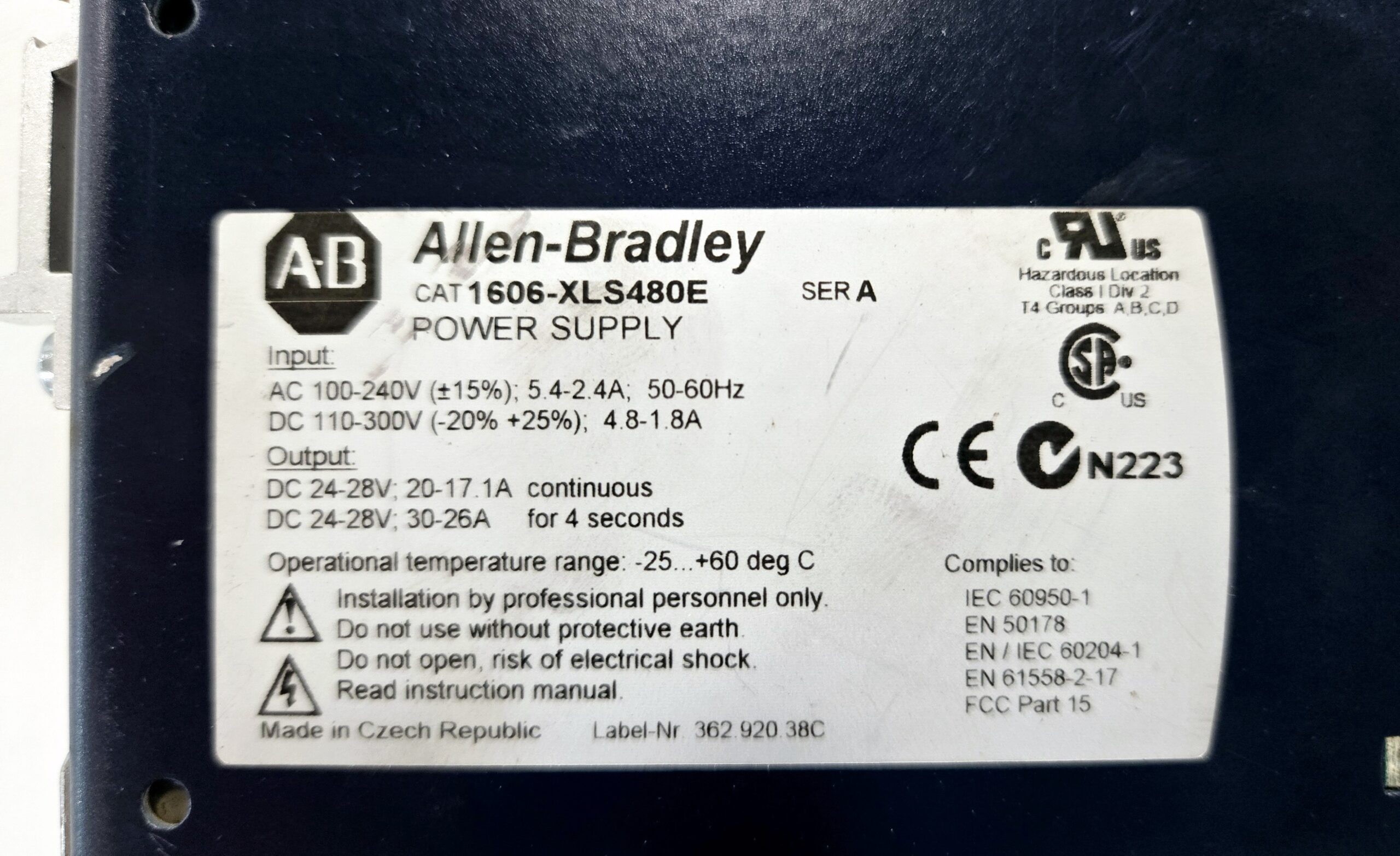 ALLEN BRADLEY 1606-XLS480E-A USED 2